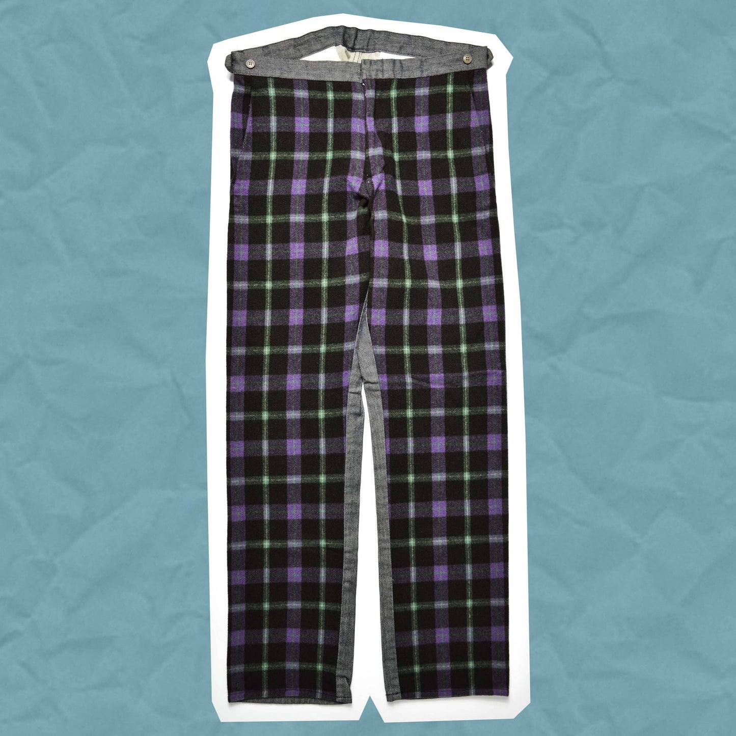 Comme Des Garçons Homme Plus 2000 Plaid Front Split Jeans (~32~)