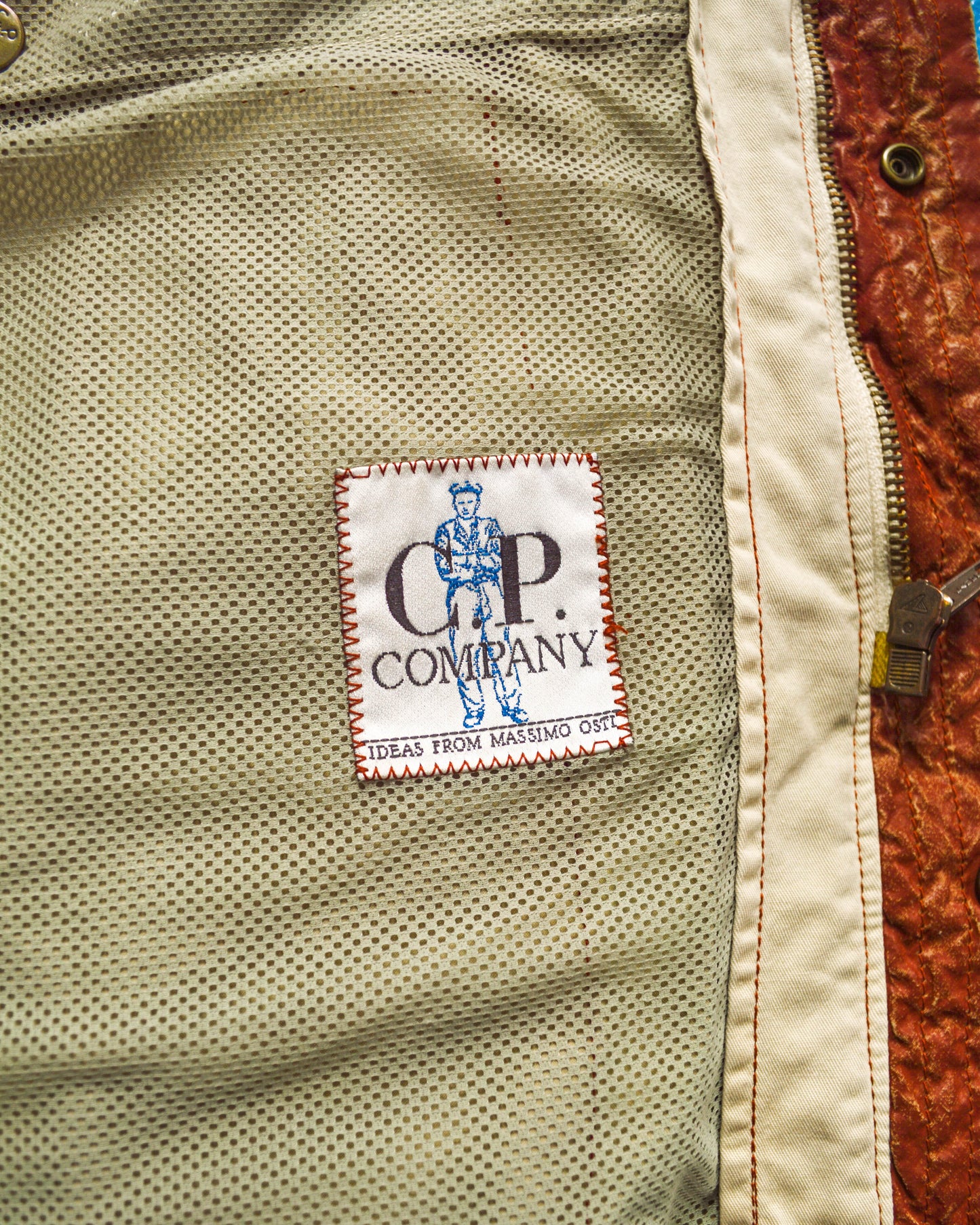 C.P. Company 1990 Ideas from Massimo Osti Weathered Material Processed Cargo Jacket with Internal Carry Straps (~XXL~)