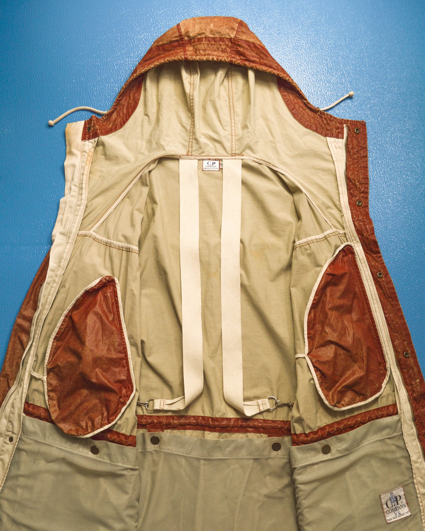 C.P. Company 1990 Ideas from Massimo Osti Weathered Material Processed Cargo Jacket with Internal Carry Straps (~XXL~)
