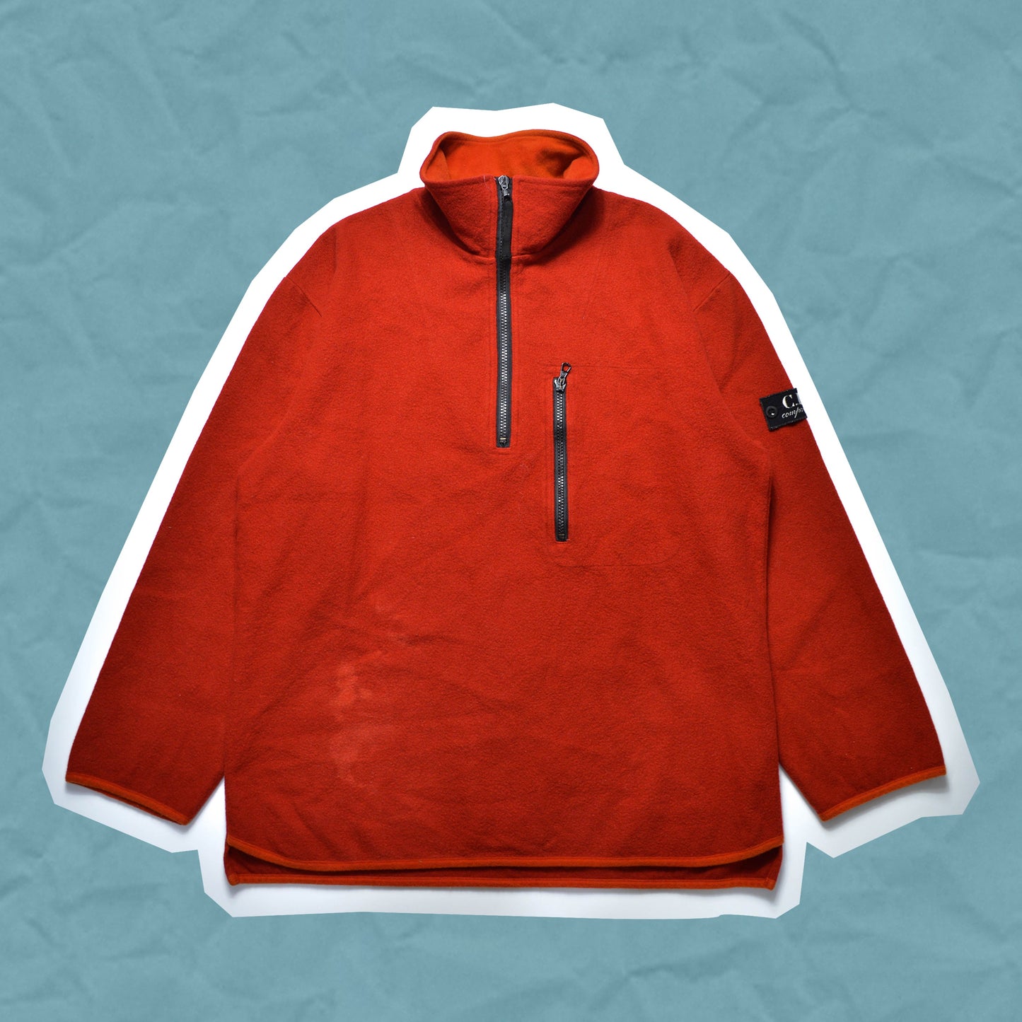 C.P. Company A/W 98 Red Quarter Zip Fleece Jumper (~M~)