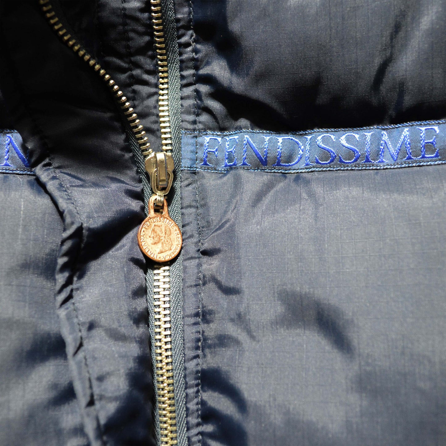 Fendissime Taped Monogram Navy Puffer Jacket (M~L)