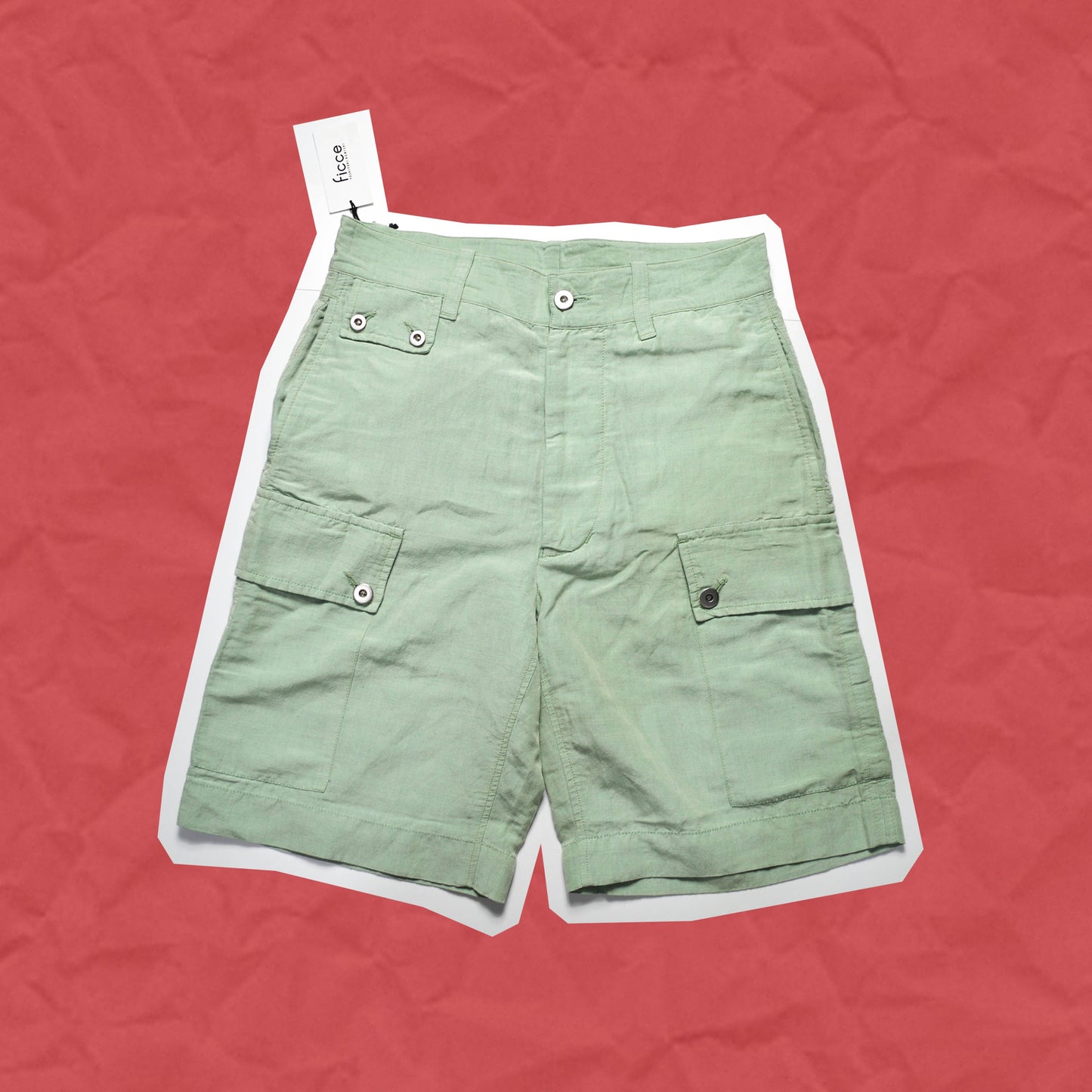 Ficce /Yoshiyuki Konishi Light Mint Cargo Shorts (S)
