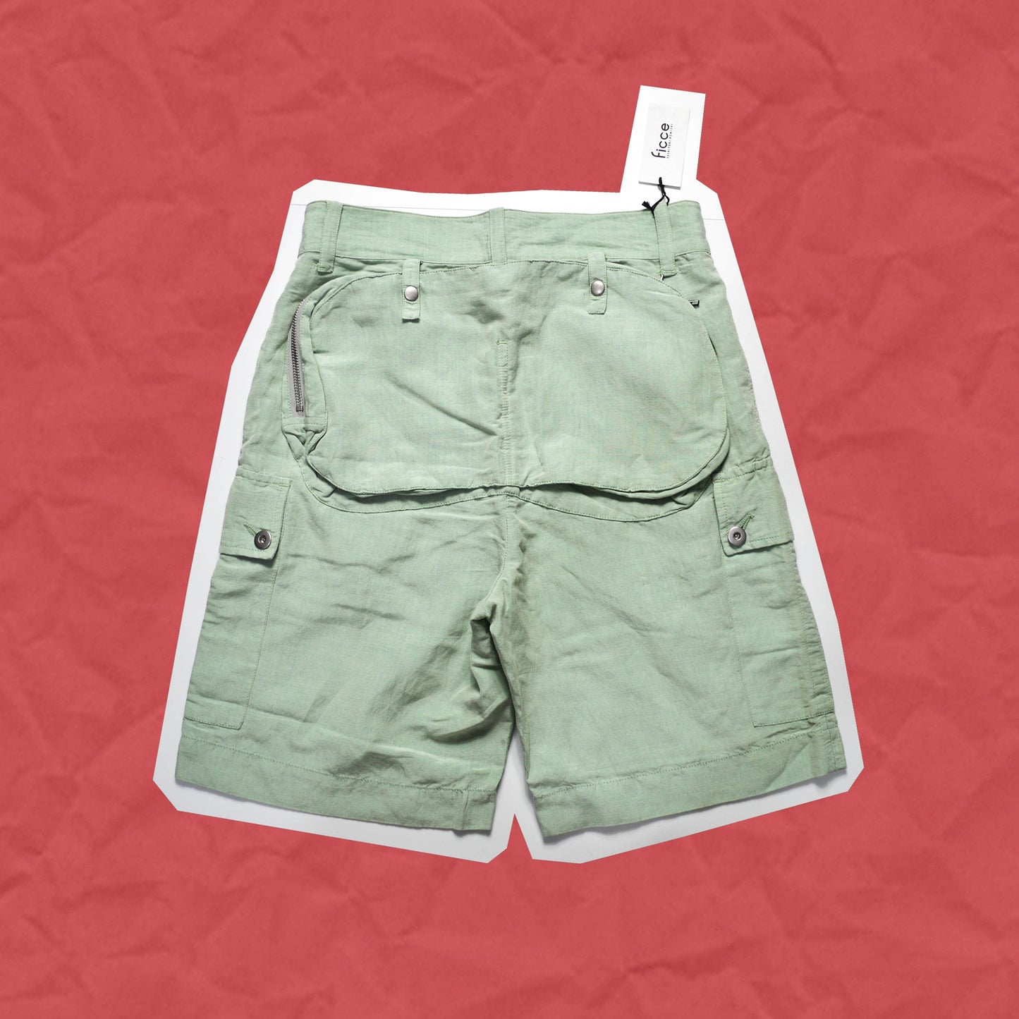 Ficce /Yoshiyuki Konishi Light Mint Cargo Shorts (S)