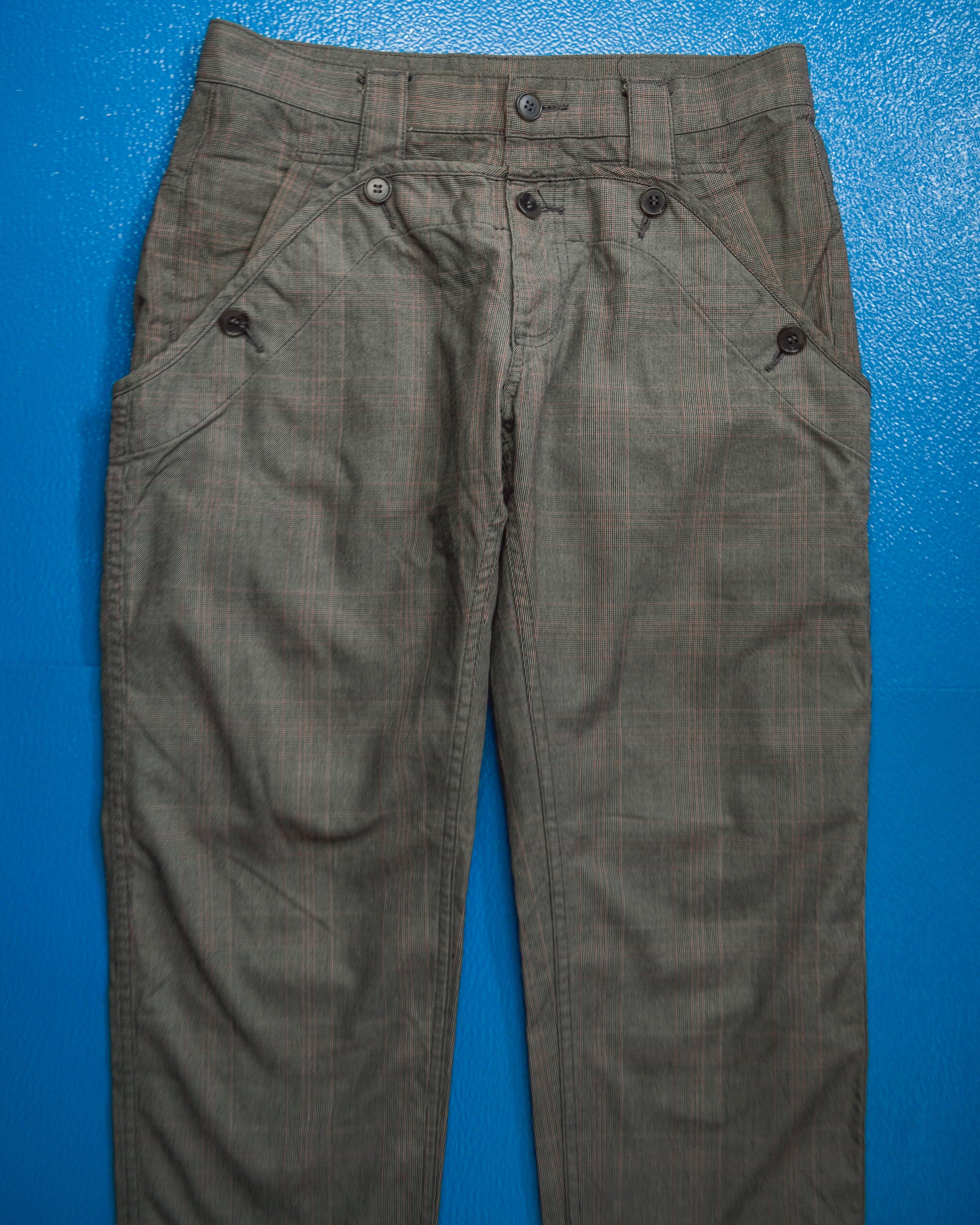 Final Home 2 in 1 Convertible Plaid Shorts Pants (28~30)