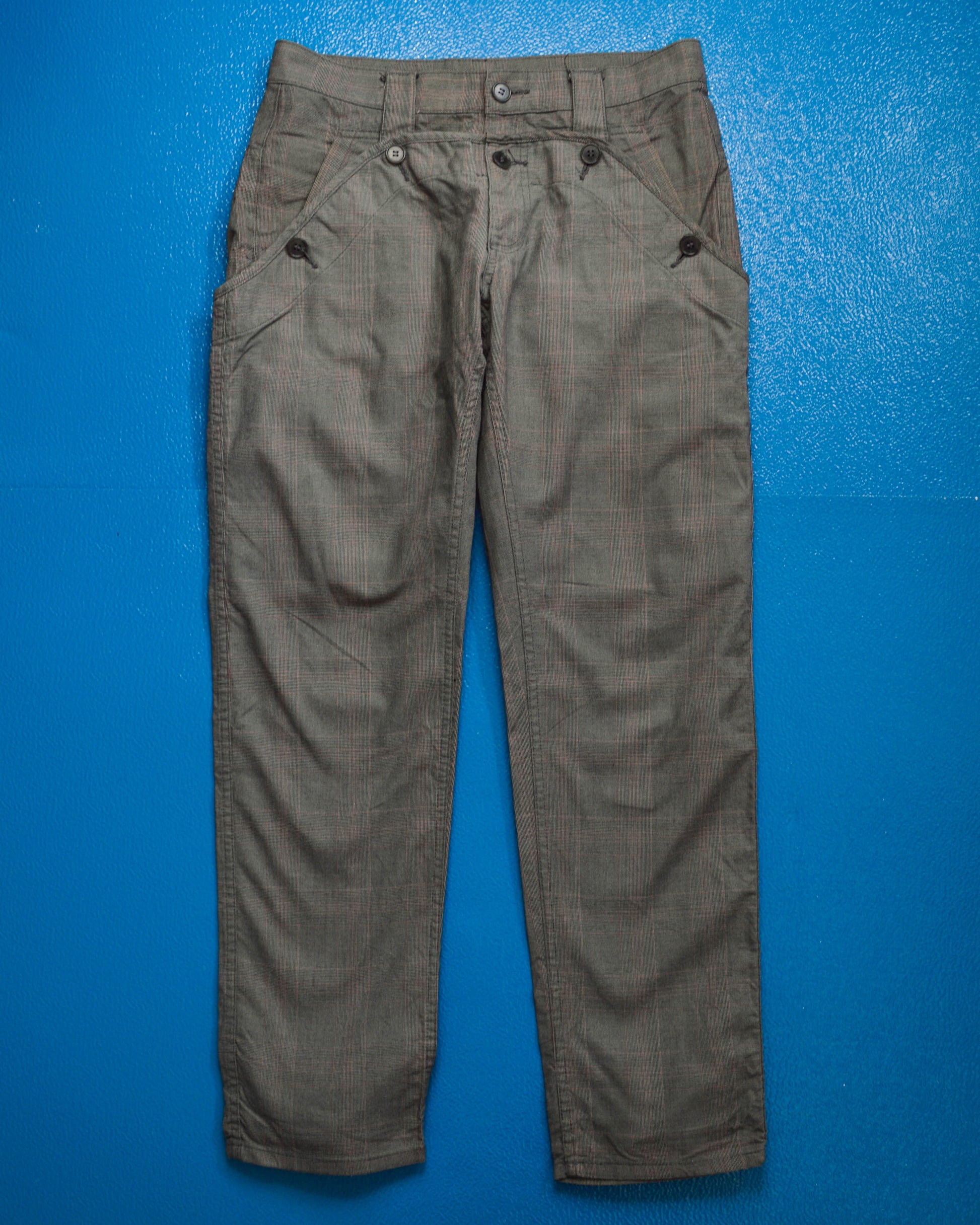 Final Home 2 in 1 Convertible Plaid Shorts Pants (28~30)