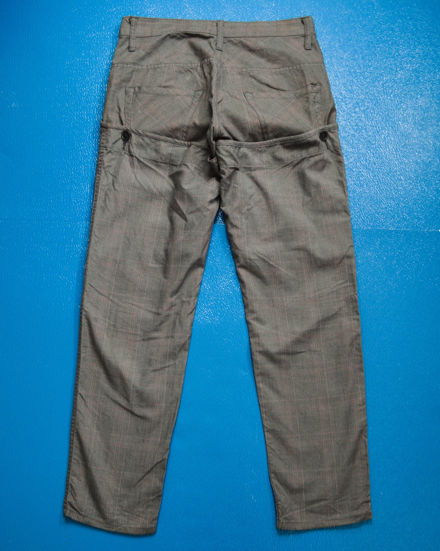 Final Home 2 in 1 Convertible Plaid Shorts Pants (28~30)