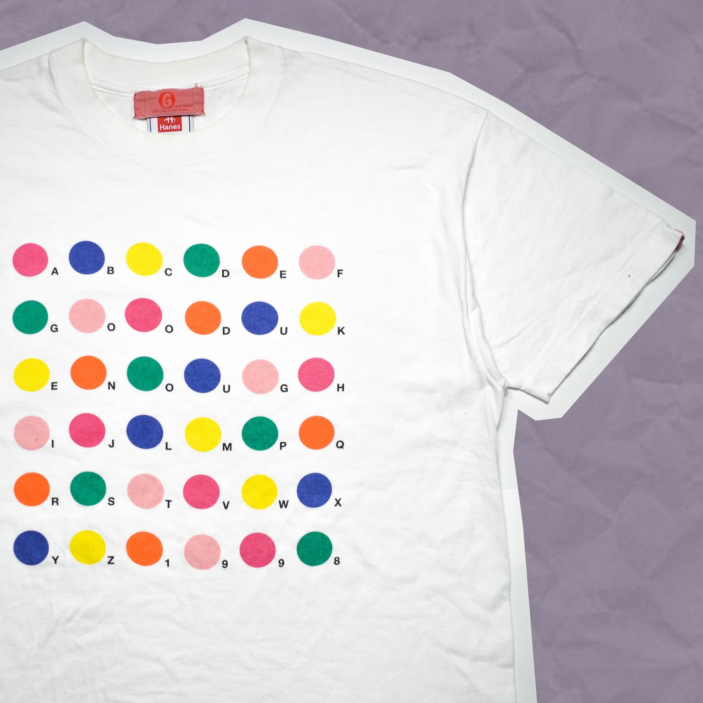 GOODENOUGH 1998 Polka Dot Spellout T-shirt (XL)