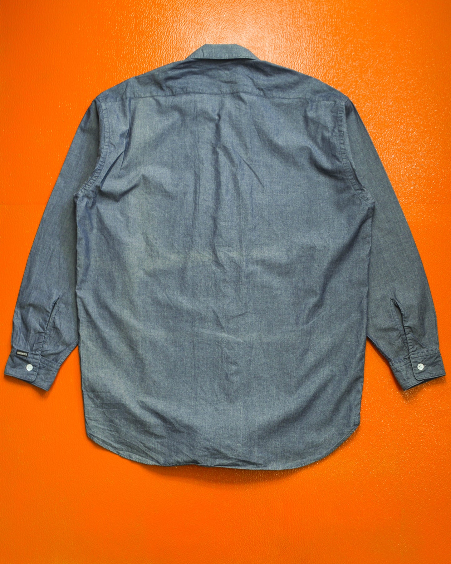 GOODENOUGH 90s Chambray Open Collar Minimal Shirt (L~XL)