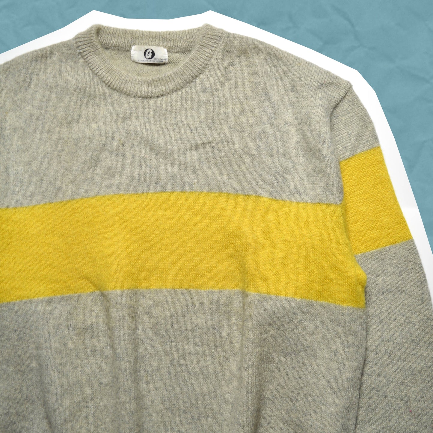 GOODENOUGH Yellow Stripe Knit Sweater (M~L)