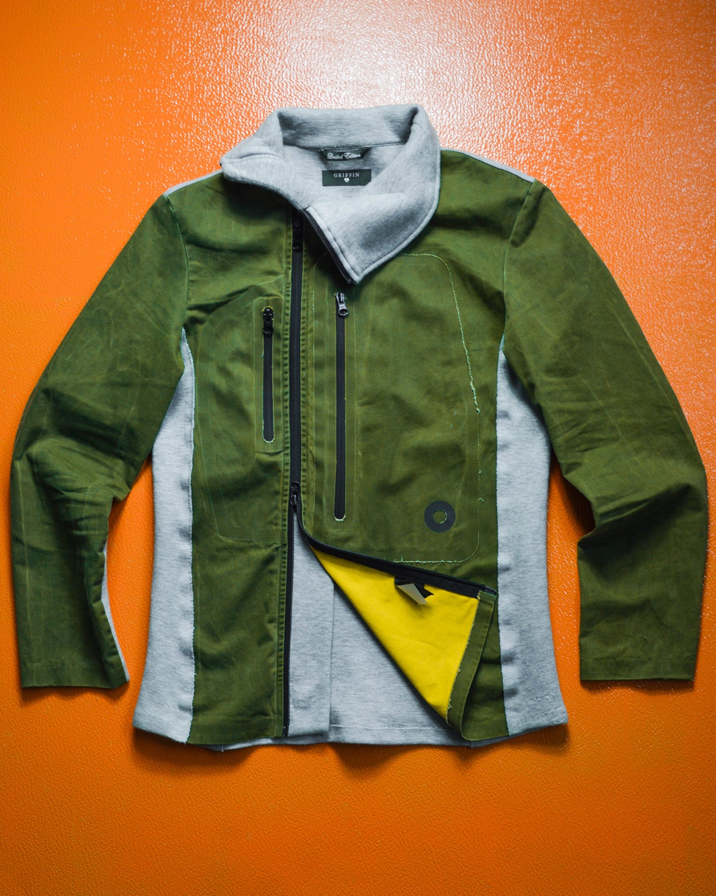 Griffin Asymmetrical Hybrid Grey Green Jacket (~S~)