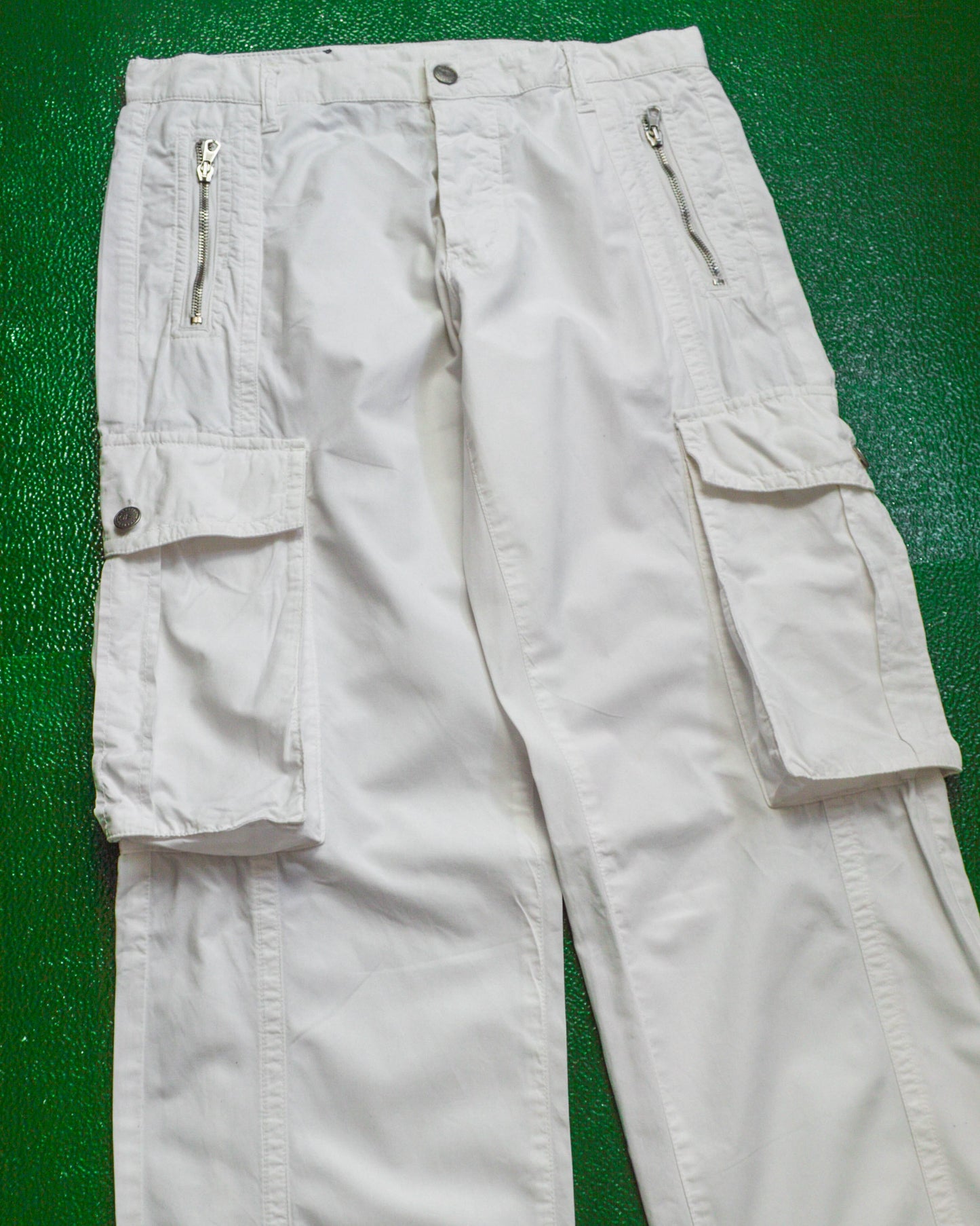 Iceberg White Panelled Cargo Pants (28~30)