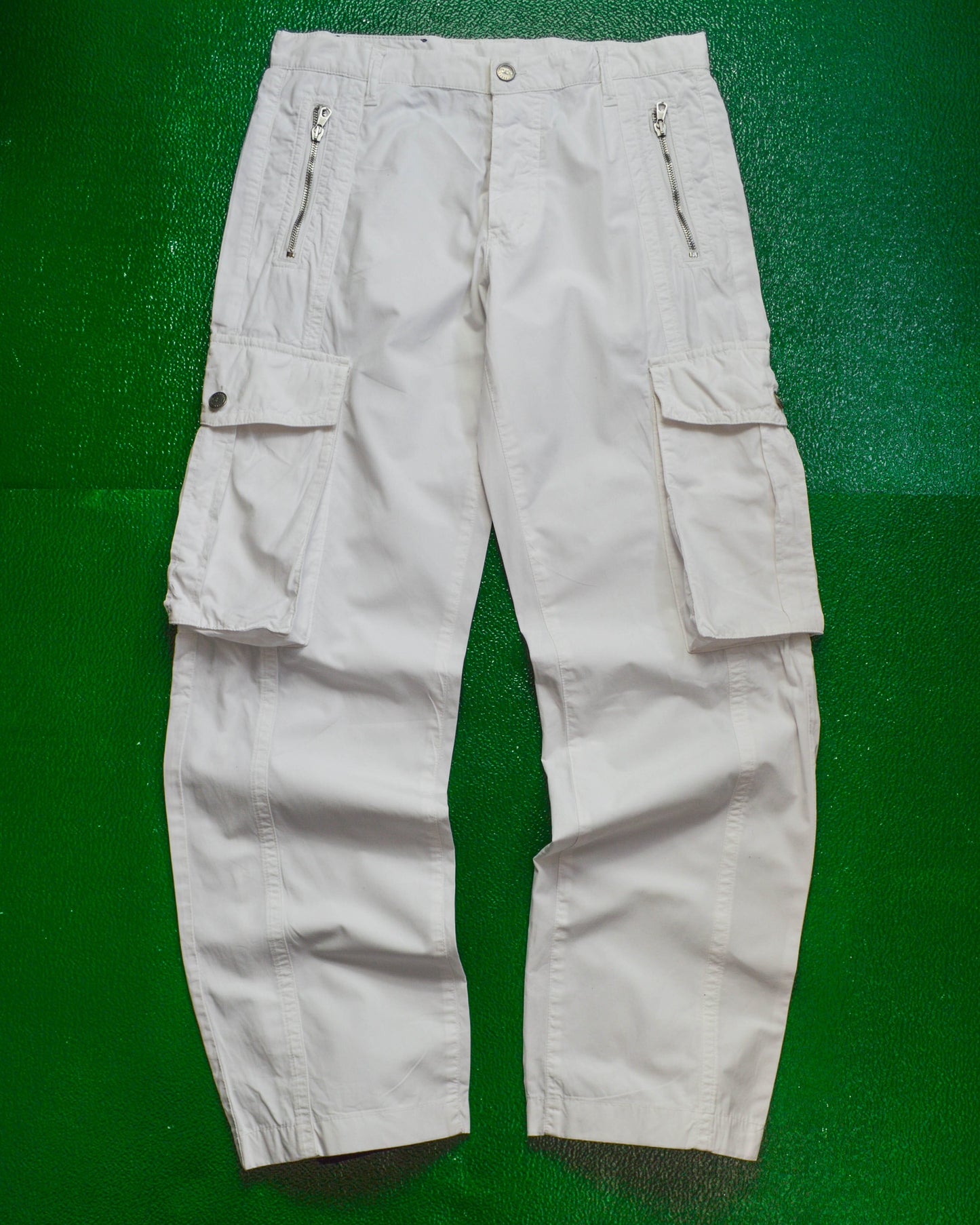 Iceberg White Panelled Cargo Pants (28~30)