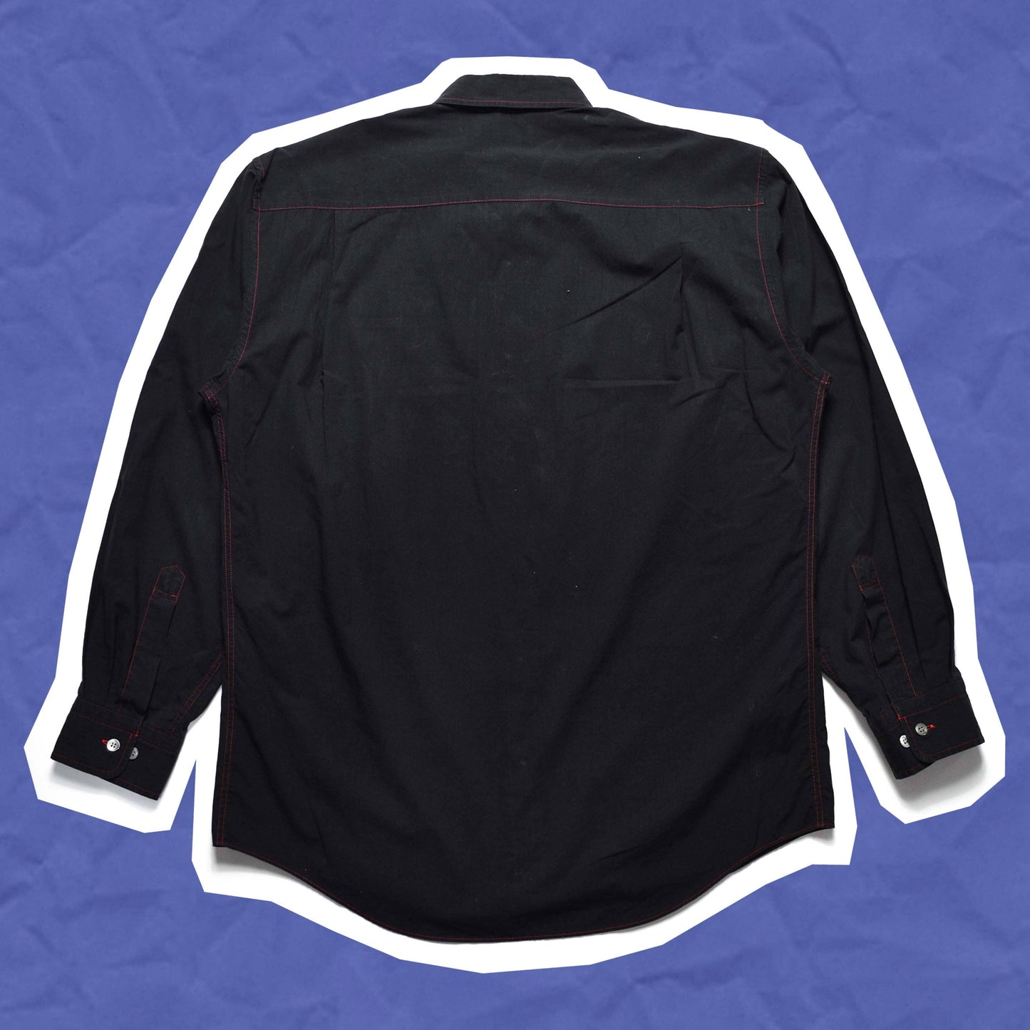 Issey Miyake 2002 Red Contrast Stitching Shirt (M~L)