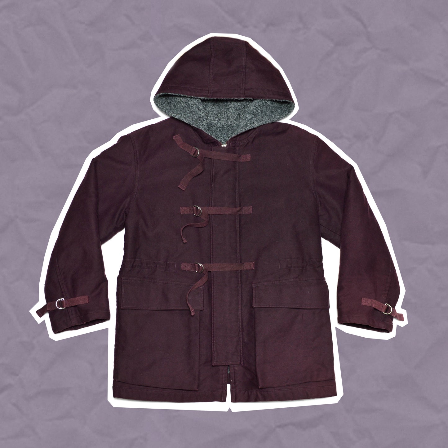 Issey Miyake 80's D-ring Fastening Sherpa Lined Jacket (~M~)