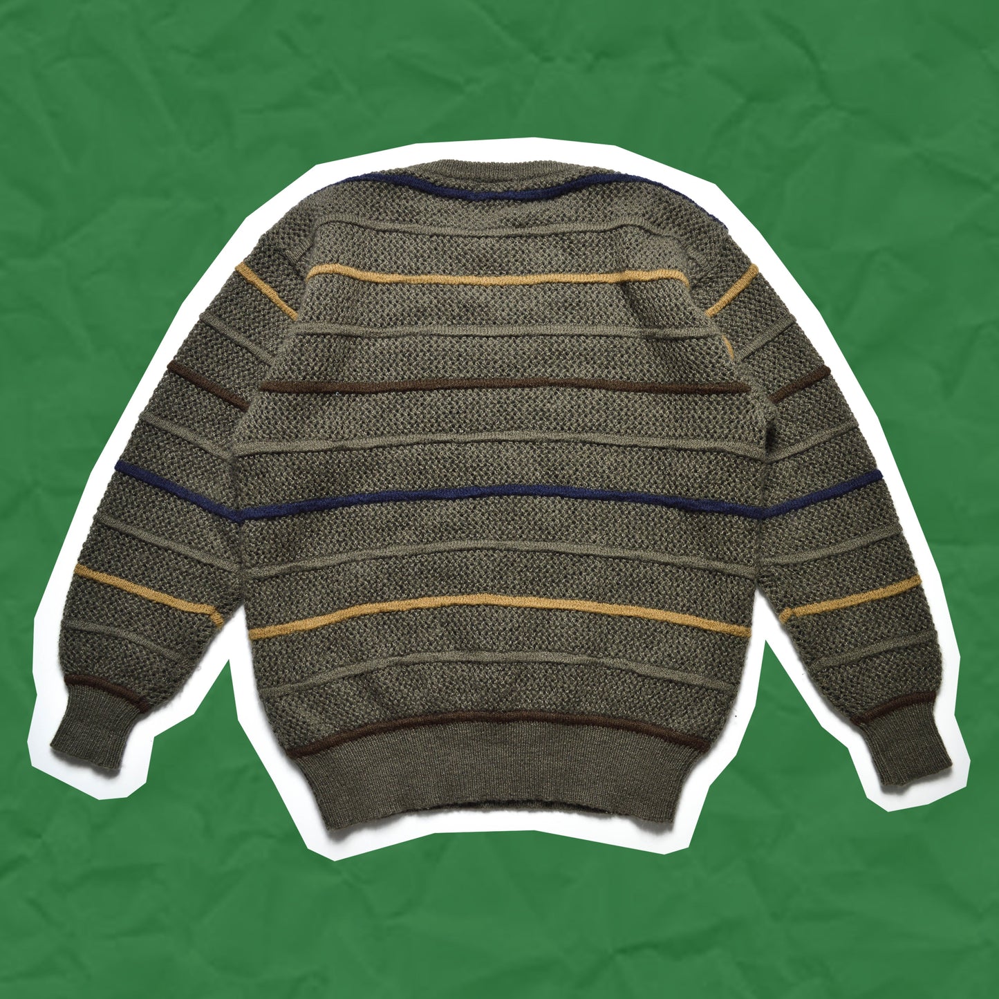 Issey Miyake 80s Raised Stripe Knit Jumper (~M~)
