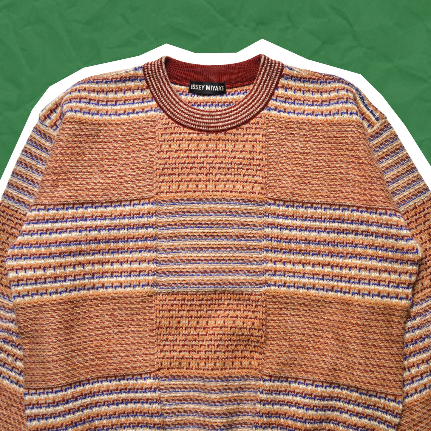 Issey Miyake Multi Pattern Grid Knit