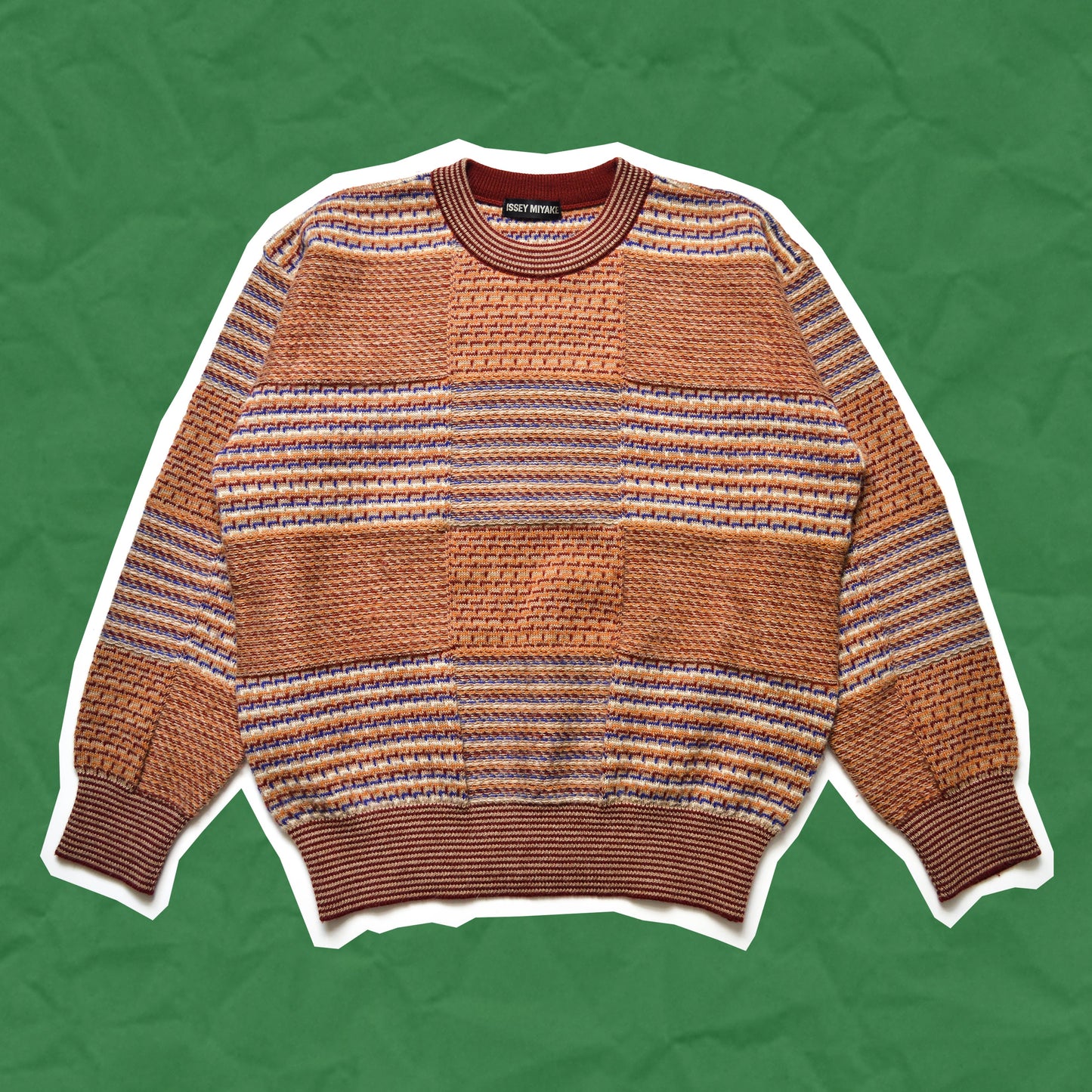 Issey Miyake Multi Pattern Grid Knit