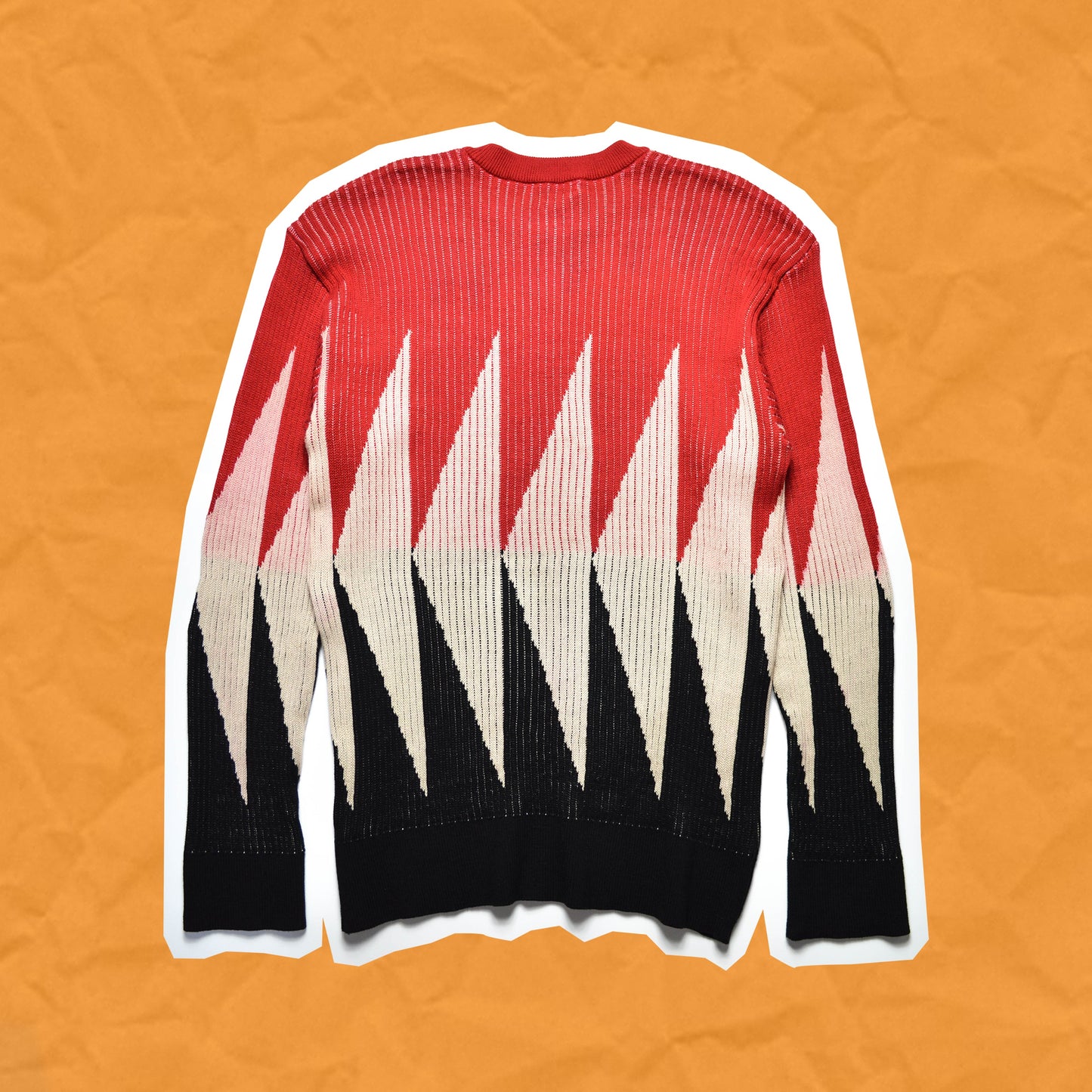 Issey Miyake Ribbed Pointer Pattern Knit Jumper (~L~)