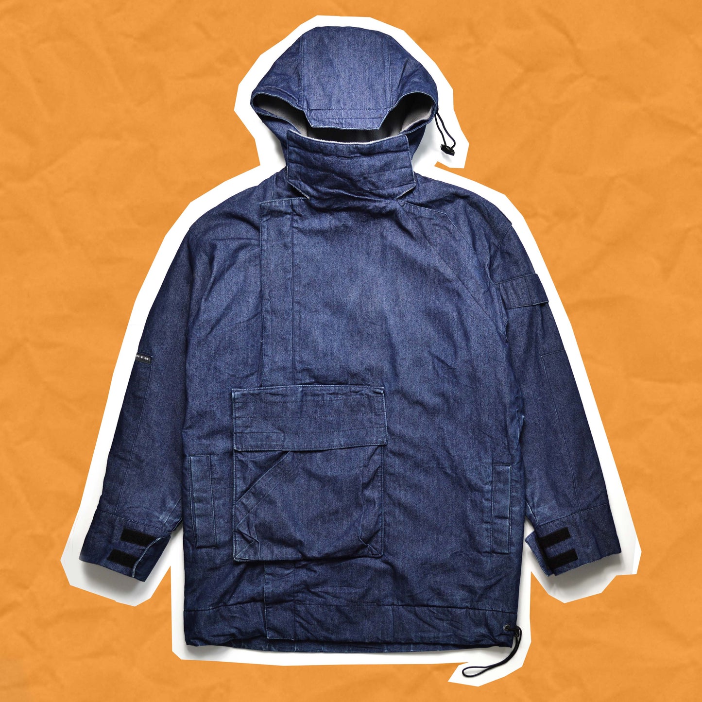 Levi's All Duty Asymmetrical Long Denim Cargo Ninja Parka Jacket (~M~)