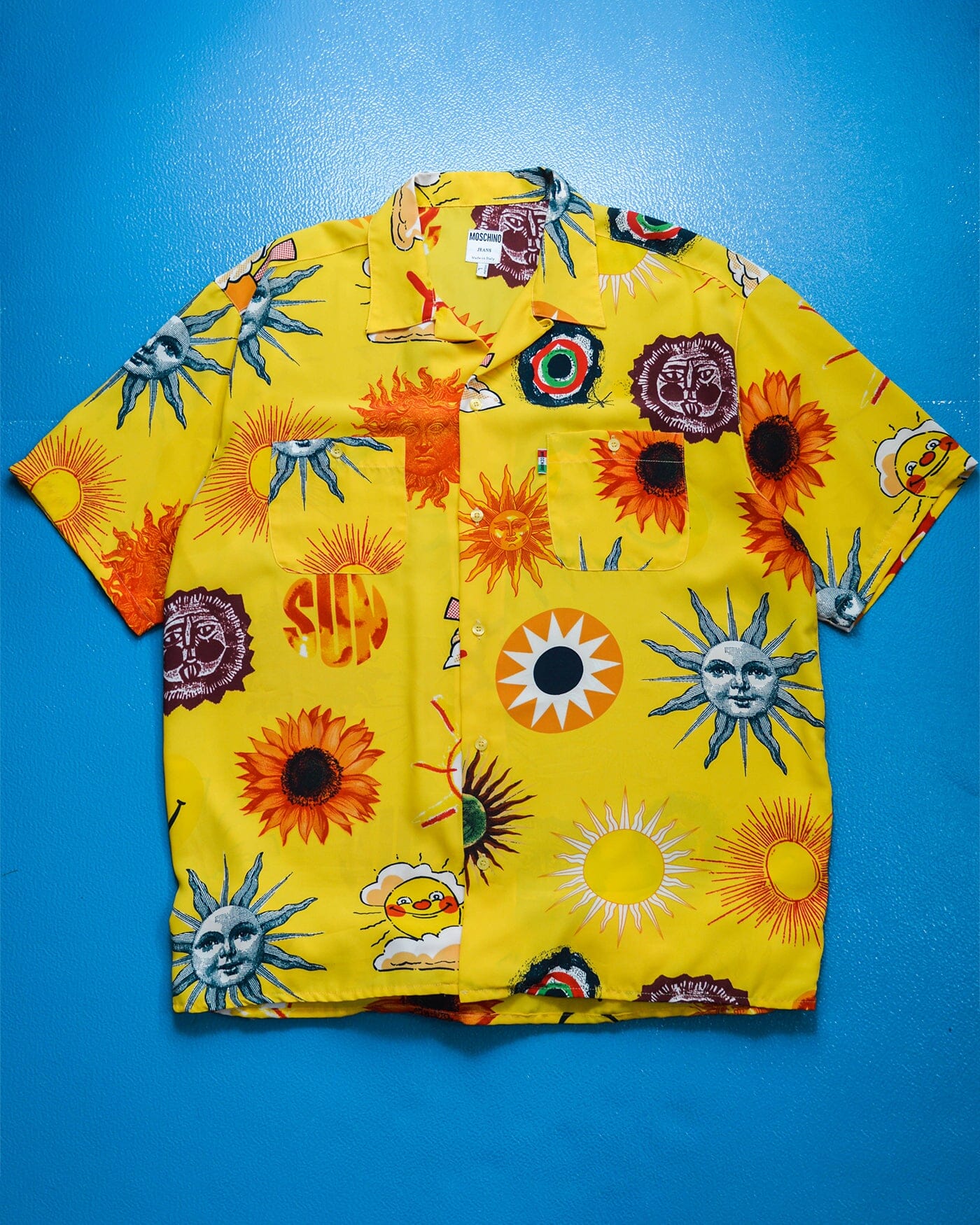 moschino 1993 Yellow Sun Print Shirt (~XL~)