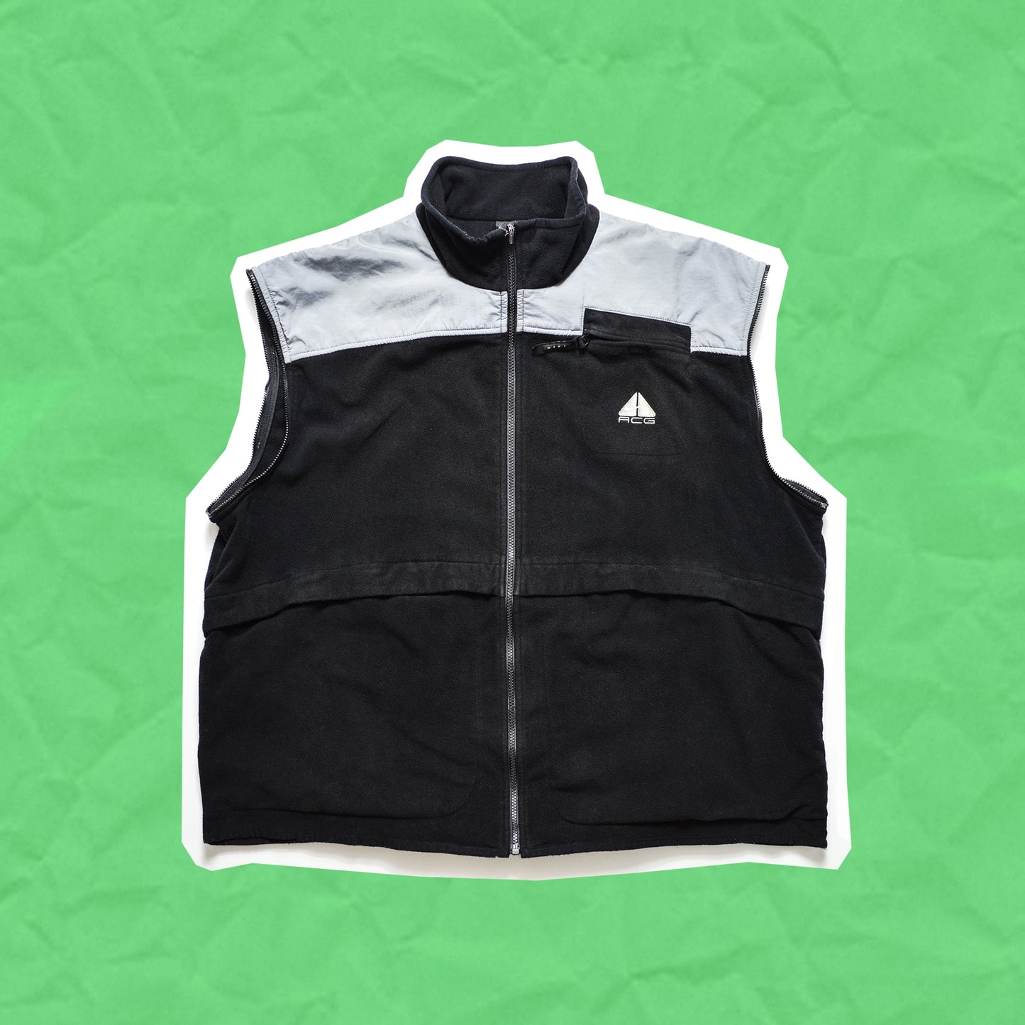 Nike ACG Holiday 1996 Panelled Fleece with Detachable Sleeves (XXL)