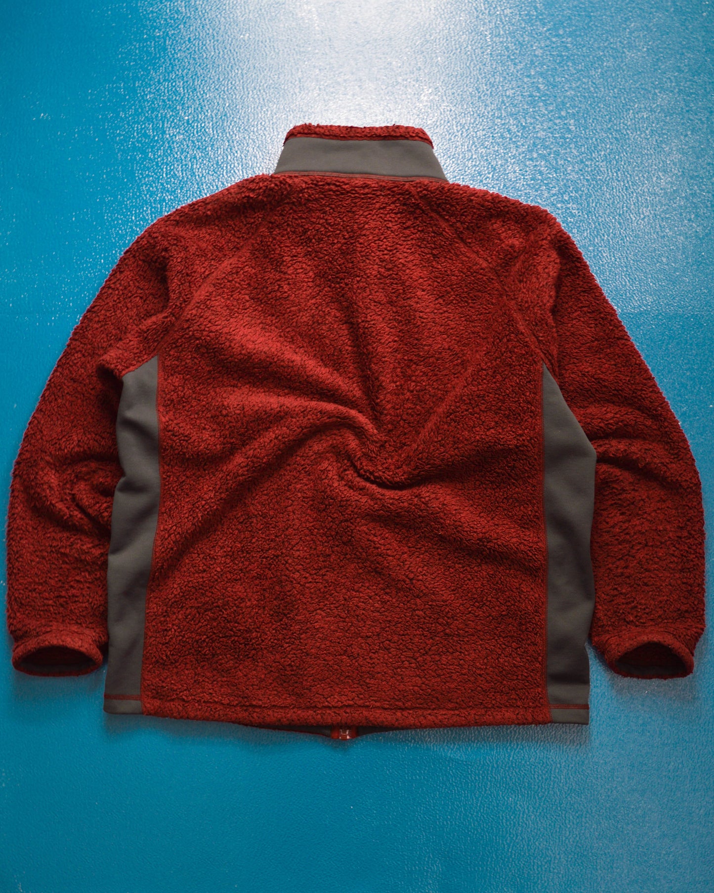 Nike ACG Panelled Deep Pile Burgundy Fleece Jacket (L)