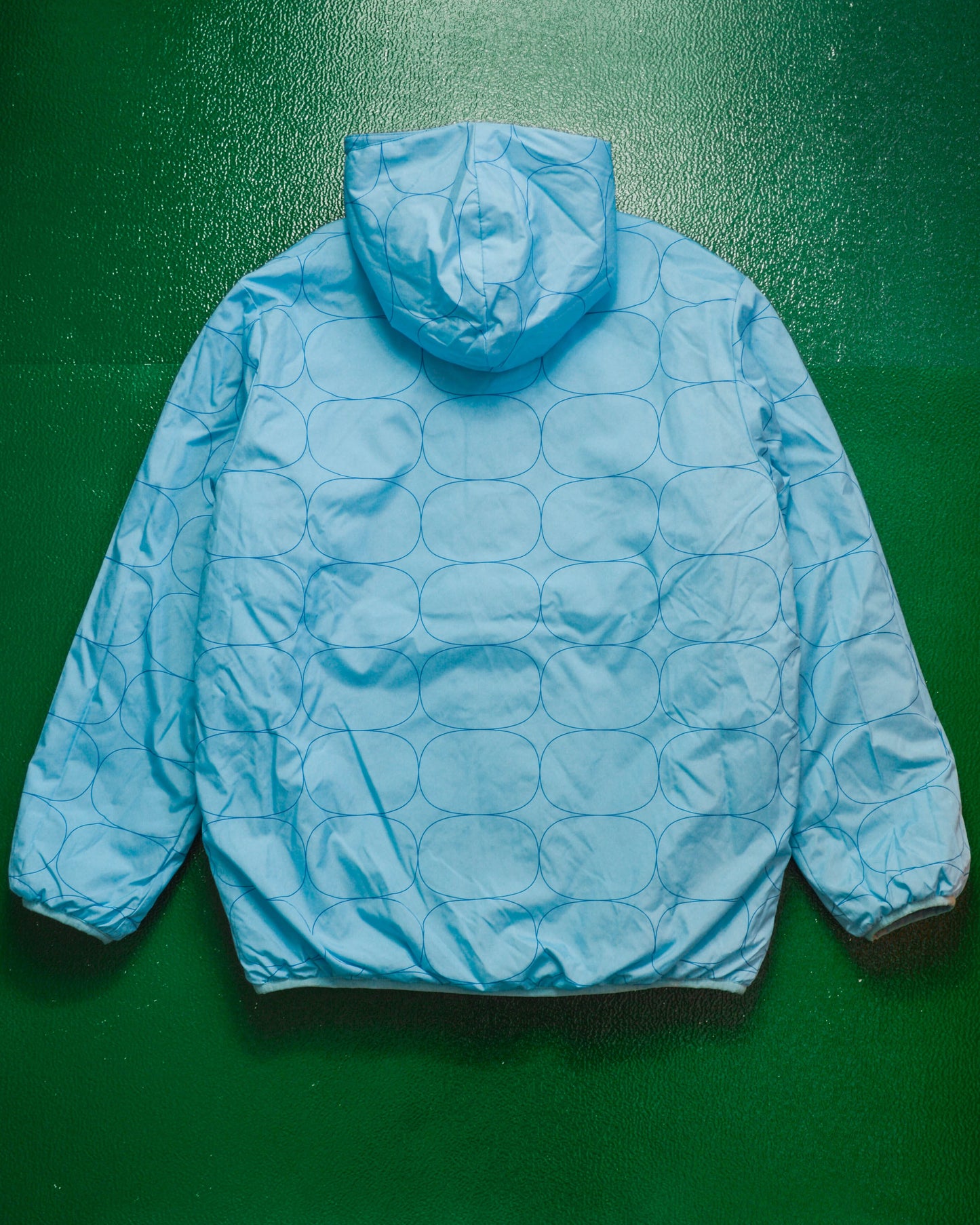 Nike Reversible Bubble Print Navy Blue Reversible Insulated Light Jacket (S~M)