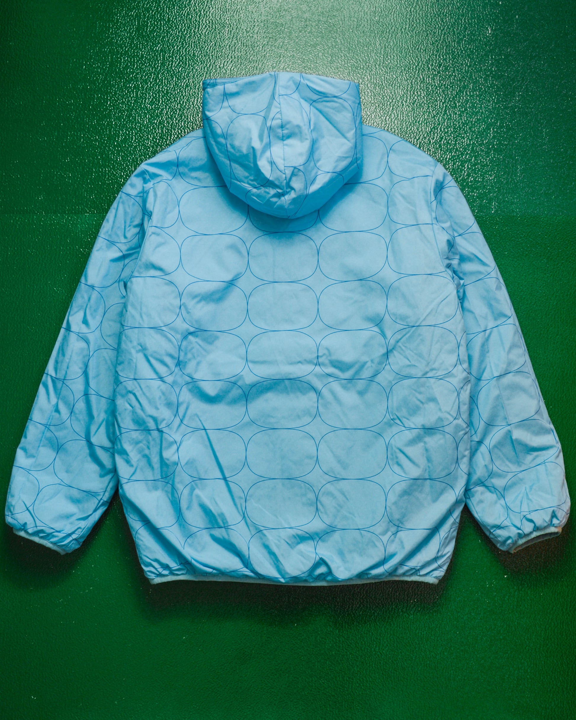 Nike Reversible Bubble Print Navy Blue Reversible Insulated Light Jacket (S~M)