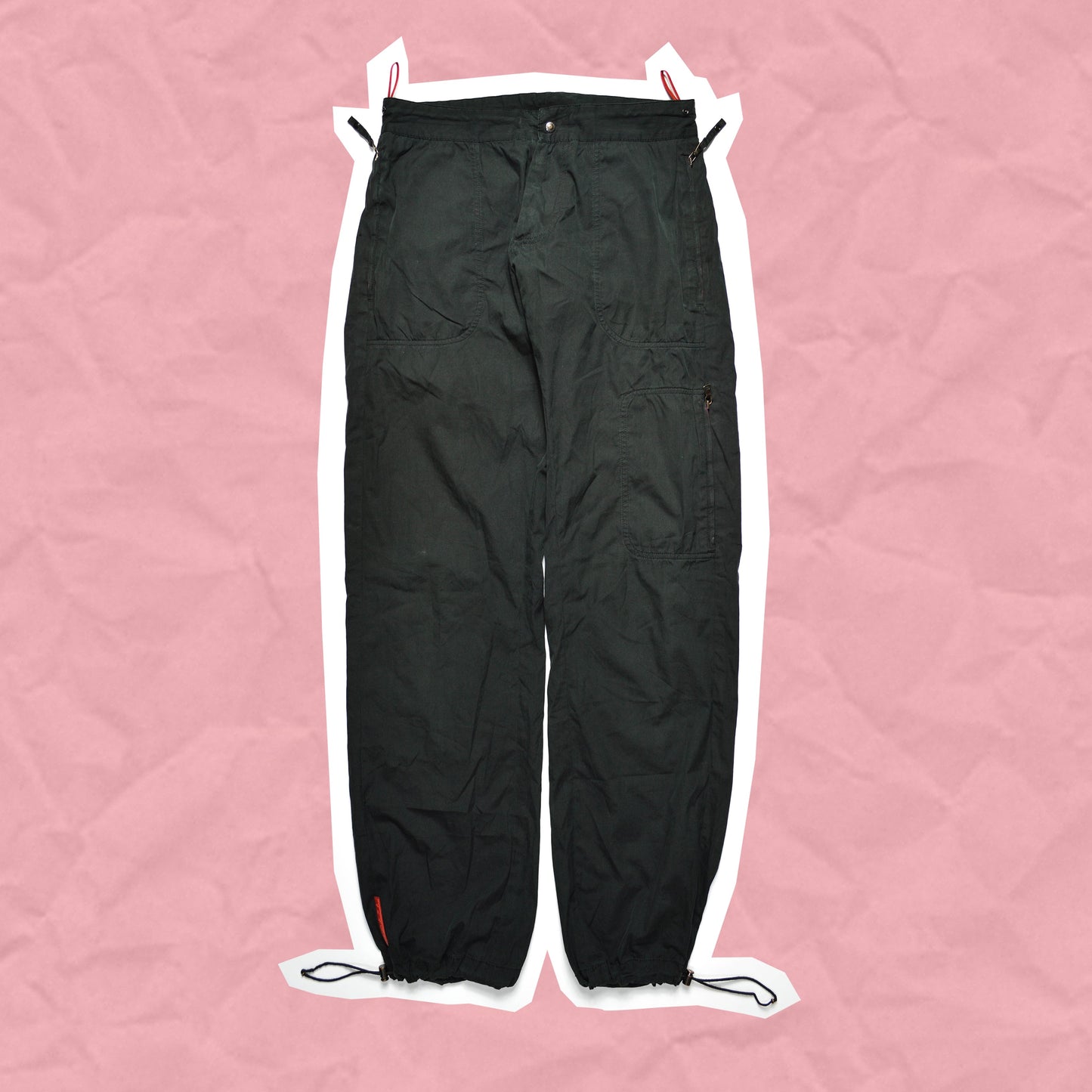 Prada Sport Black Cargo Track Pants (~28~)
