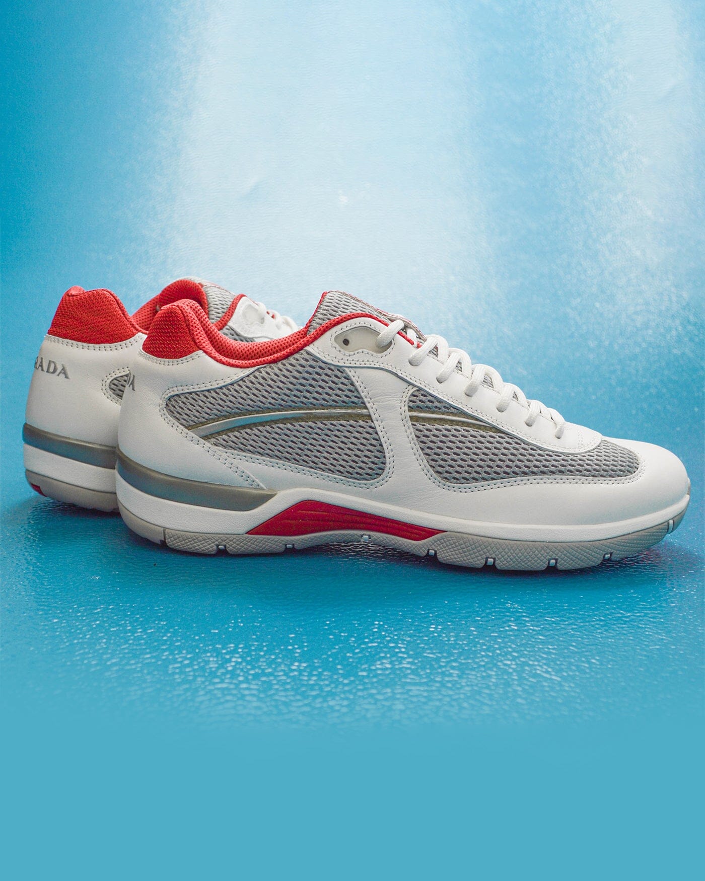prada Sport Vintage Mesh Panelled "Shiny" Sneakers / Shoes (UK8.5)