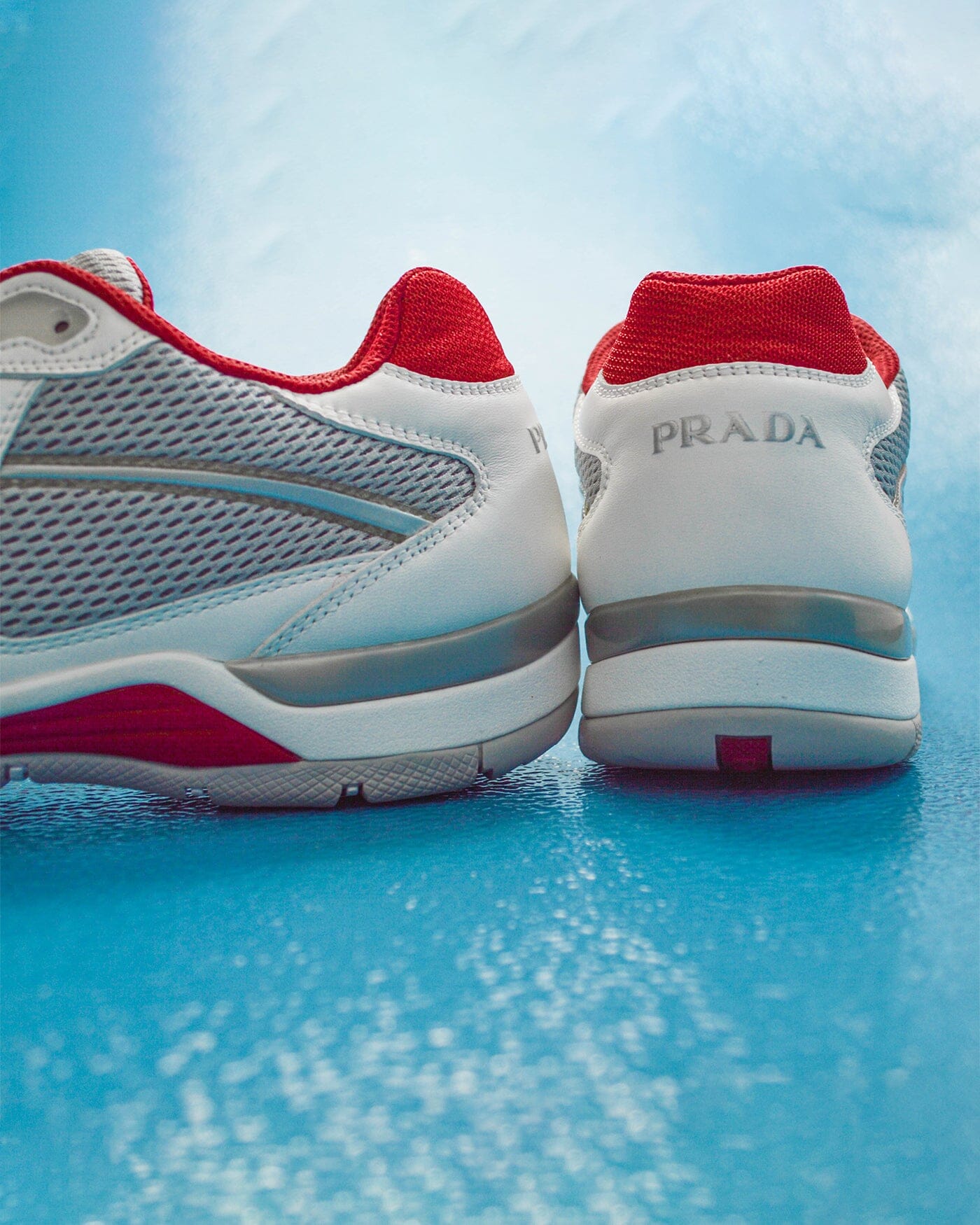 prada Sport Vintage Mesh Panelled "Shiny" Sneakers / Shoes (UK8.5)