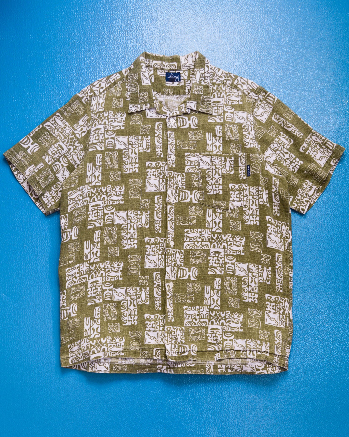 Stussy 90s Tribal Pattern Shirt (L~XL)