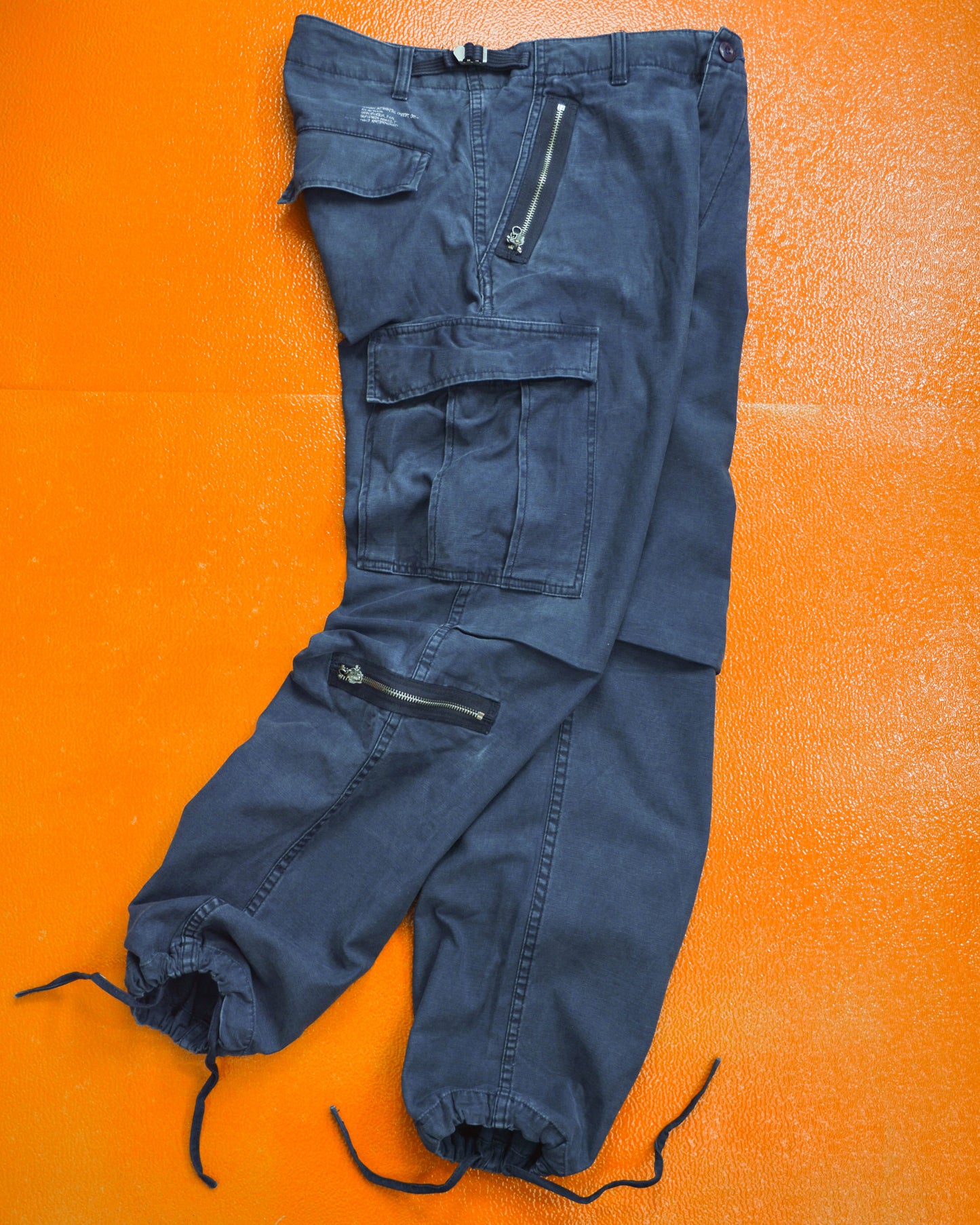 Stussy Authentic Outer Gear Washed Navy Asymmetrical Cargo Pants (~32~)