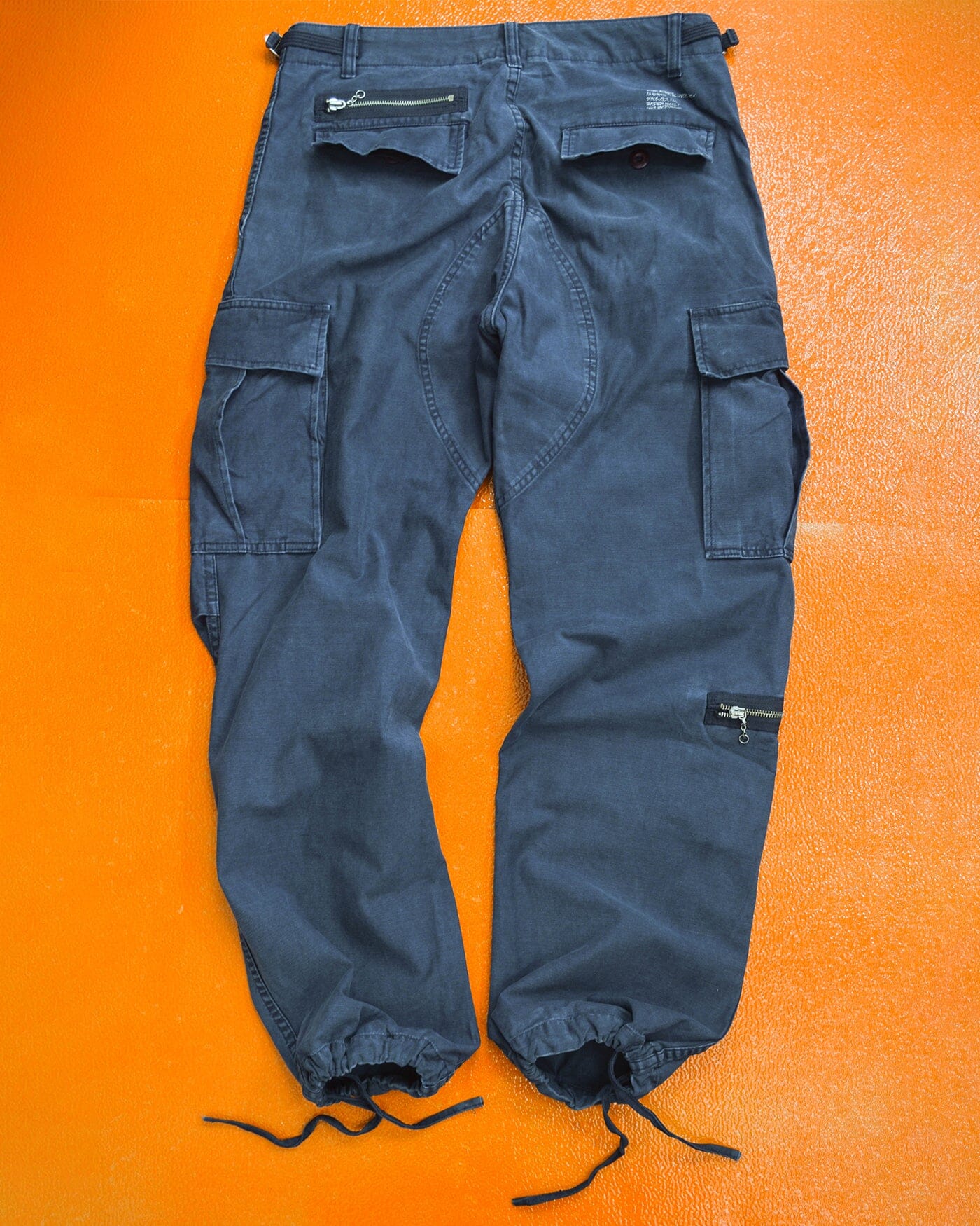 Stussy Authentic Outer Gear Washed Navy Asymmetrical Cargo Pants (~32~)