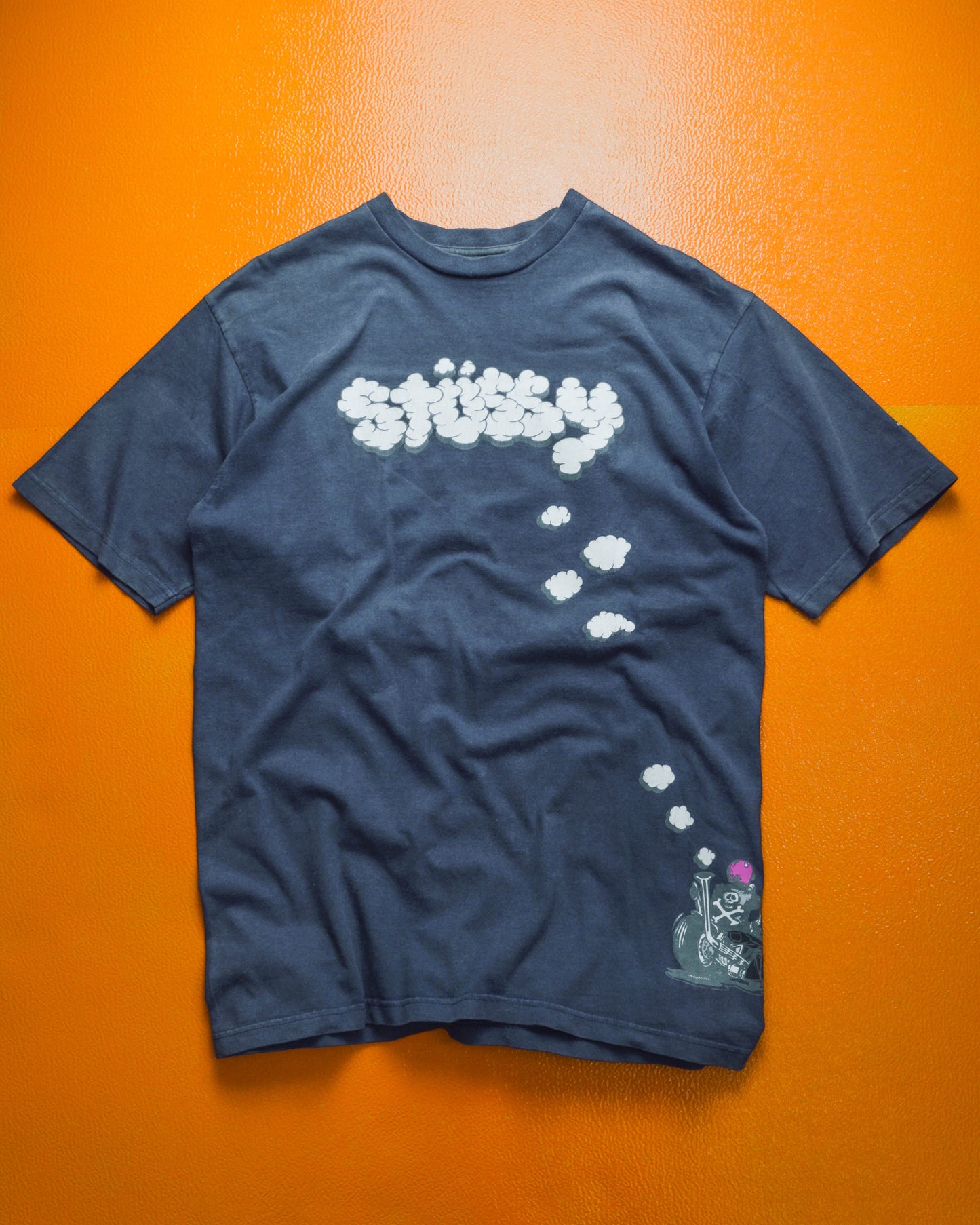Stussy Biker Fumes / Smoke Graphic T-shirt (L)