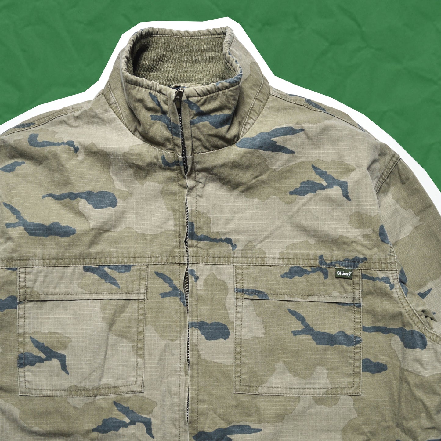 Stussy Camo Ripstop Windbreaker Jacket (M)