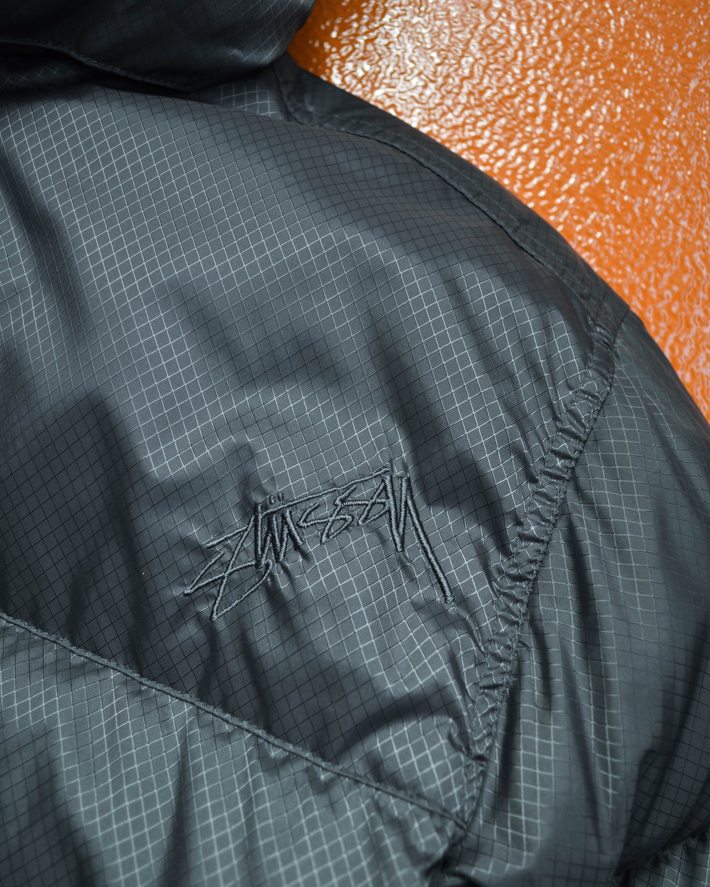 Stussy Grey Ripstop Multi-compartment Tactical Puffer Jacket (~M~)