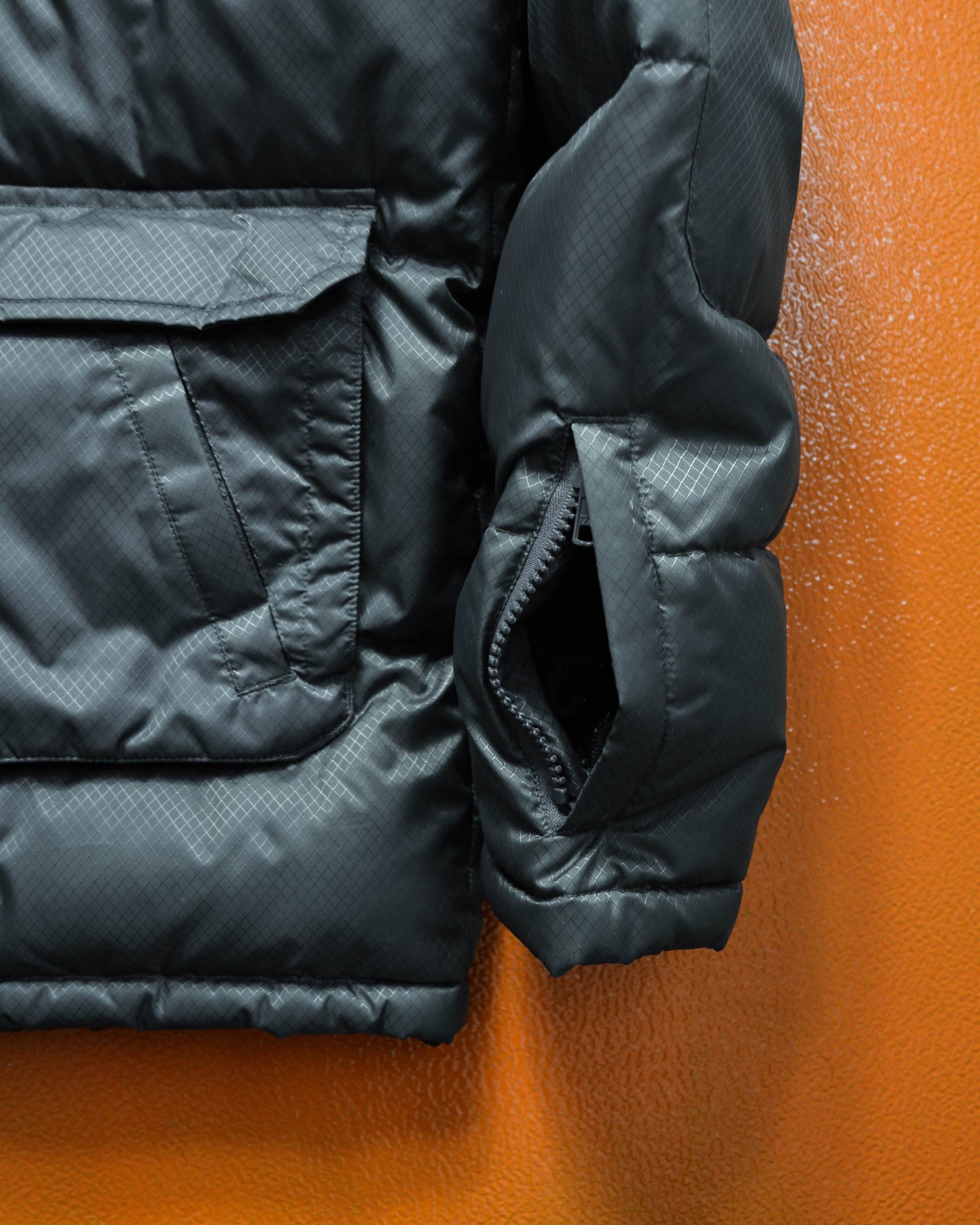 Stussy Grey Ripstop Multi-compartment Tactical Puffer Jacket (~M~)