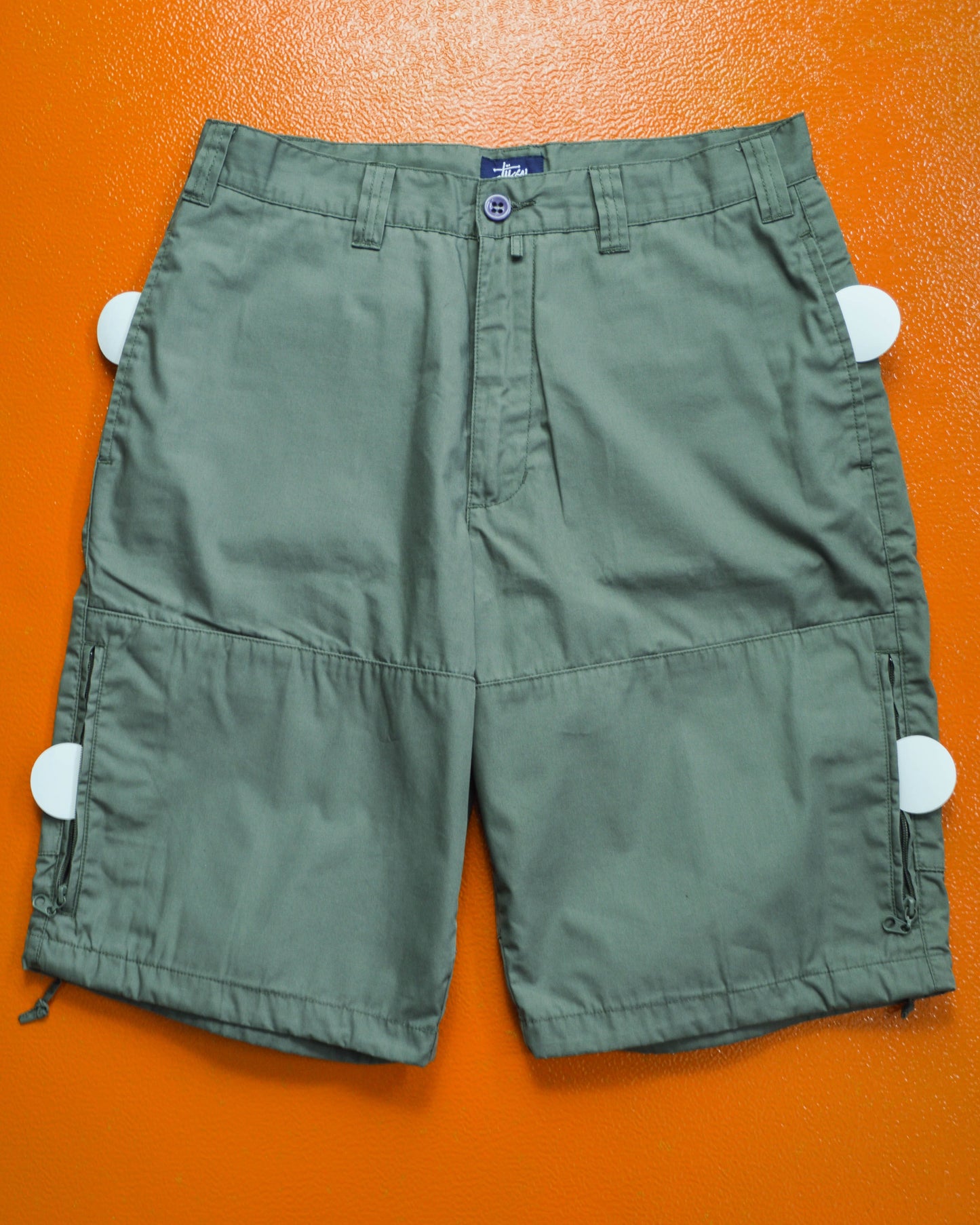 Stussy Grey Side Pocket Cargo Shorts ( 30)
