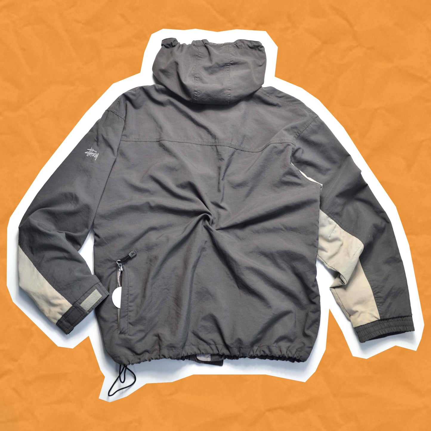 Stussy Grey Two-tone Windbreaker Jacket (M)