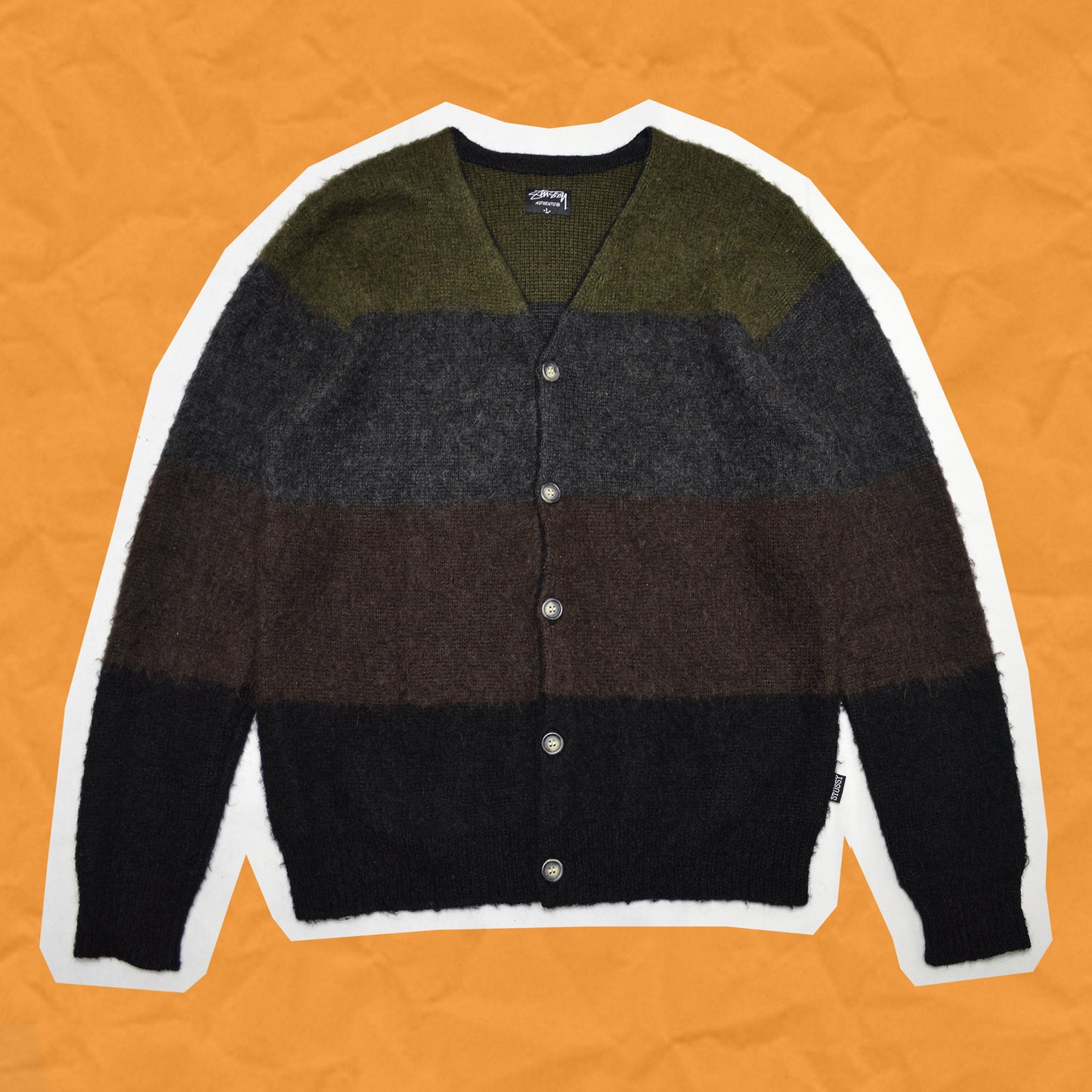 Stussy Mohair / Wool Tonal Cardigan (M)