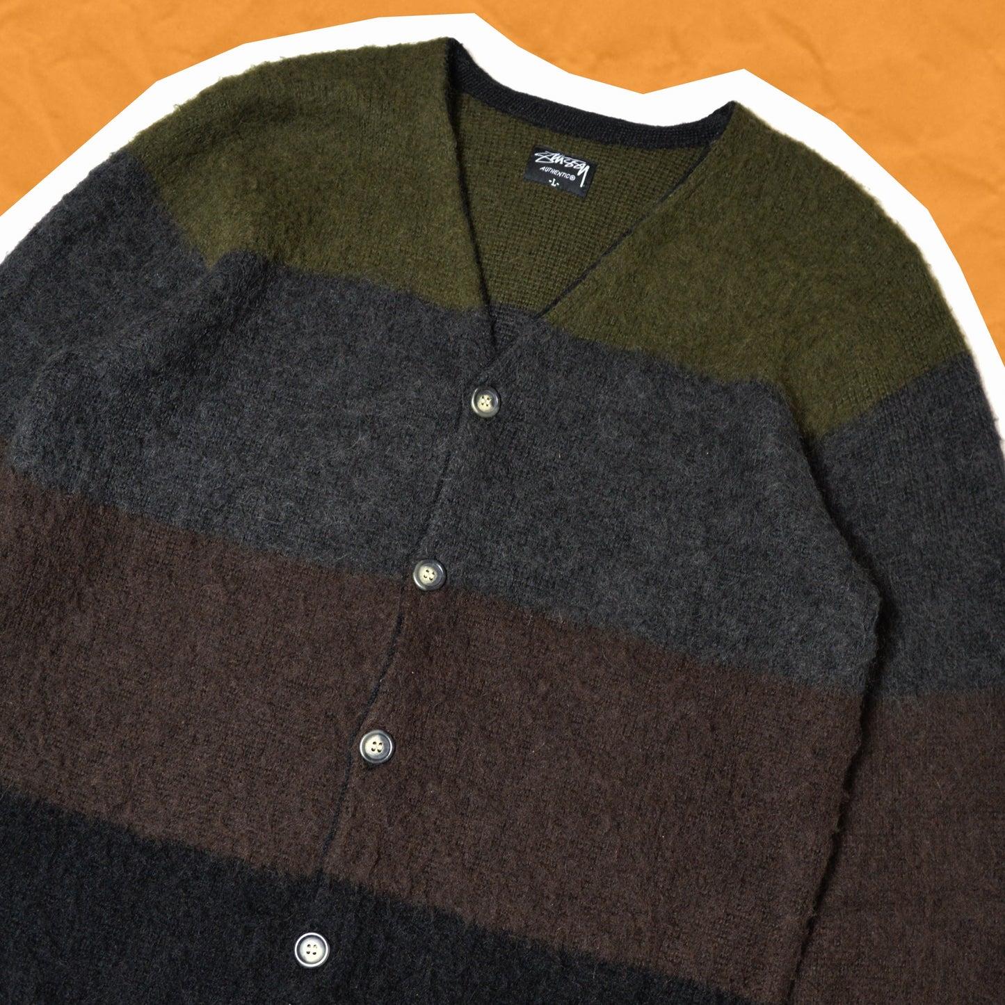 Stussy Mohair / Wool Tonal Cardigan (M)