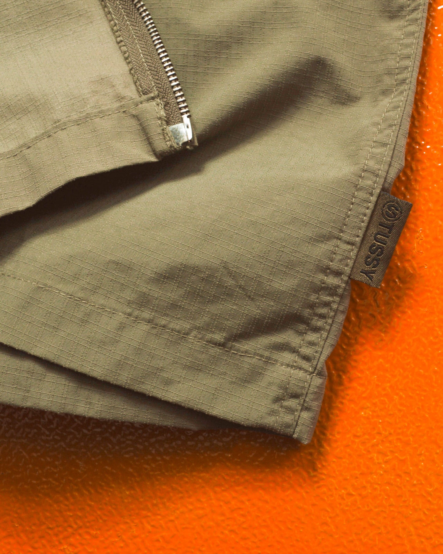 Stussy Olive Surplus Ripstop Zip Up Shirt (~M~)