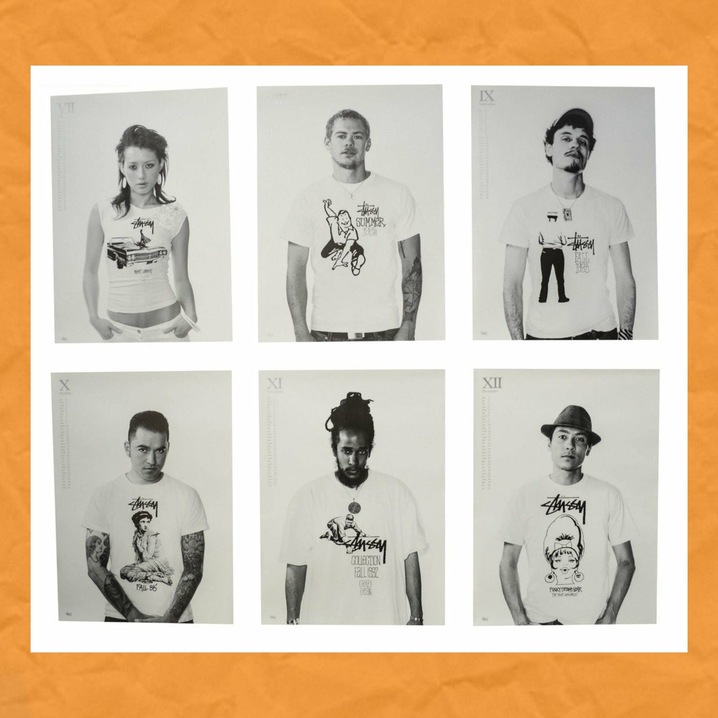 Stussy Sealed 25th anniversary White Calendar Prints / Posters (12 pack)