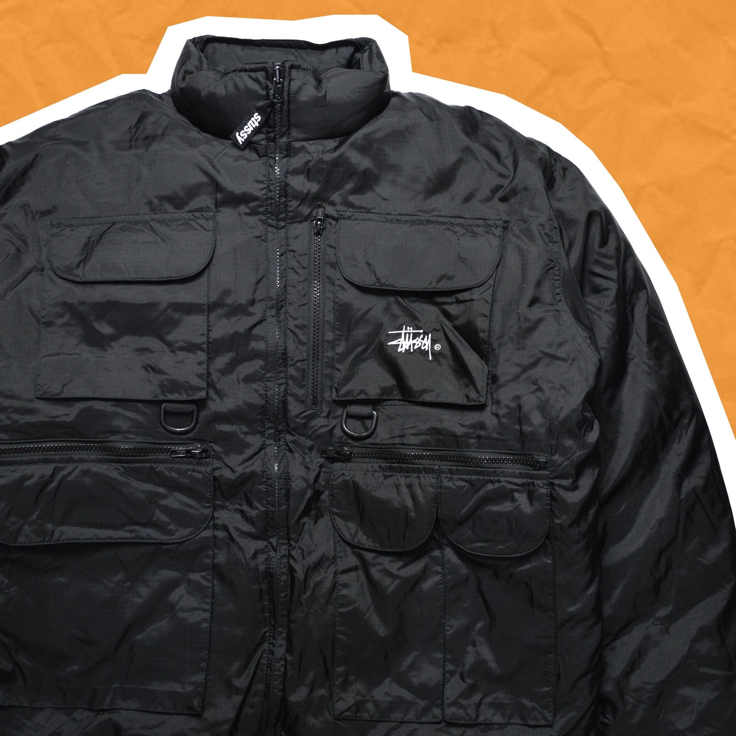 Stussy Sport Black Reversible Multi-pocket Jacket (M~L)
