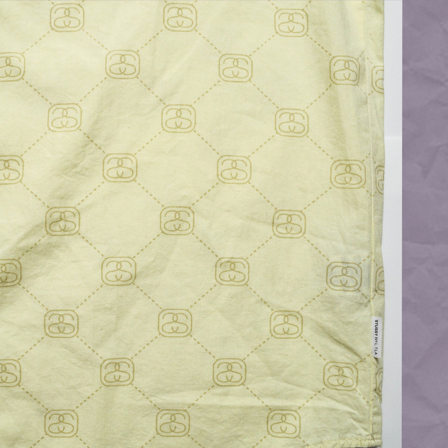 Stussy Stucci S-Link Pattern Baby Yellow shirt (L)