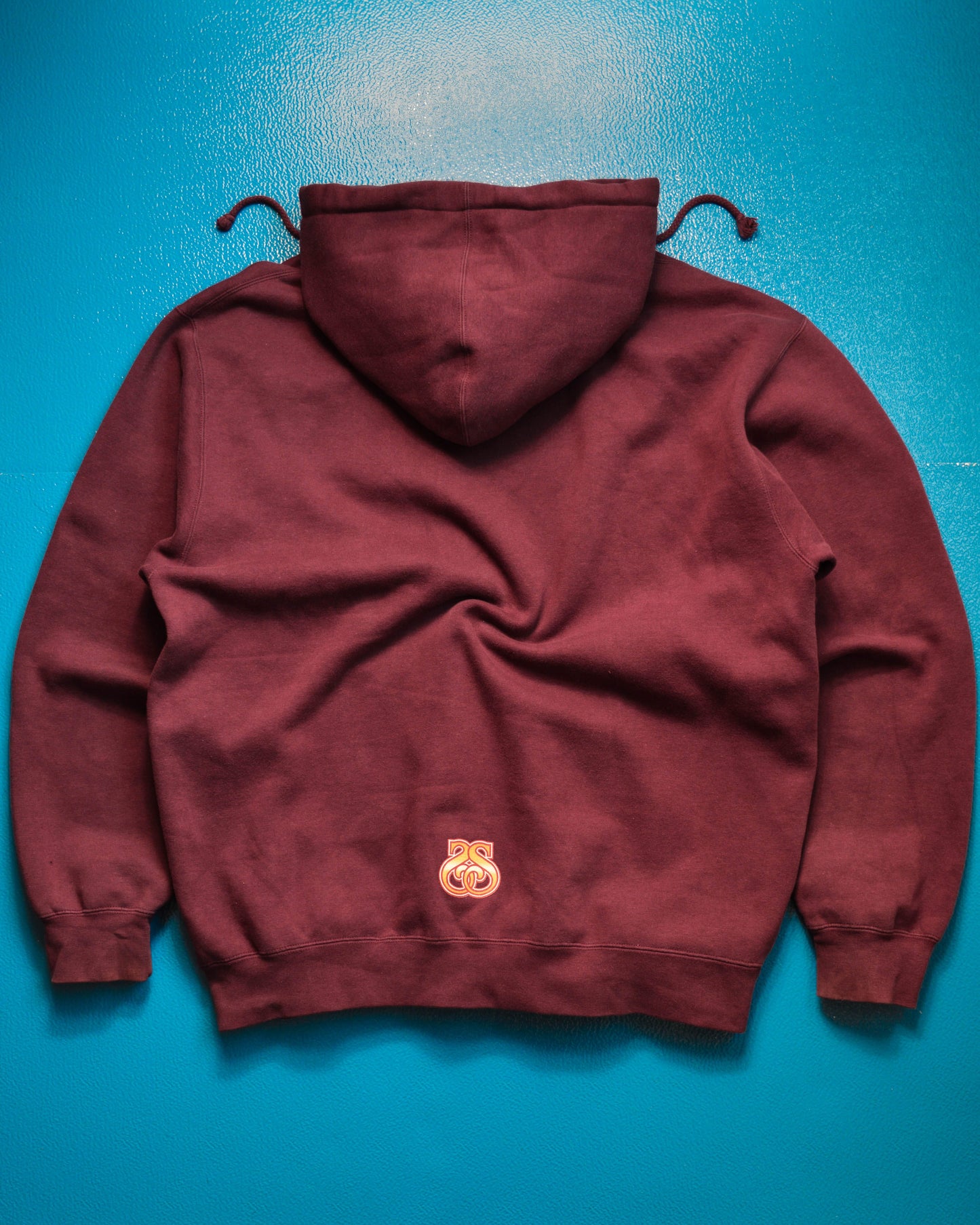 Stussy Wine Red Classical Logo Pullover Hoody (XL)