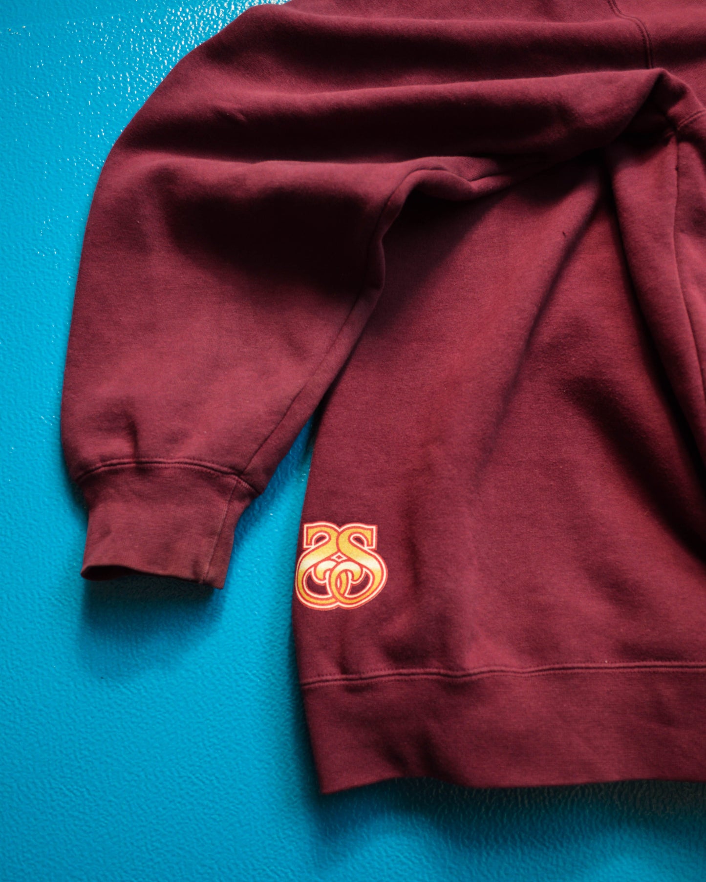 Stussy Wine Red Classical Logo Pullover Hoody (XL)