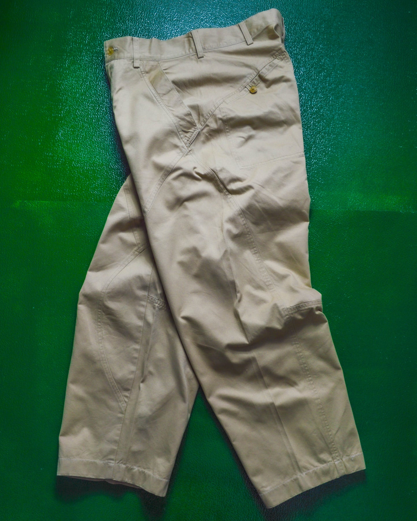 yohji yamamoto Curved Multi-Panel Beige Pants (30~32)