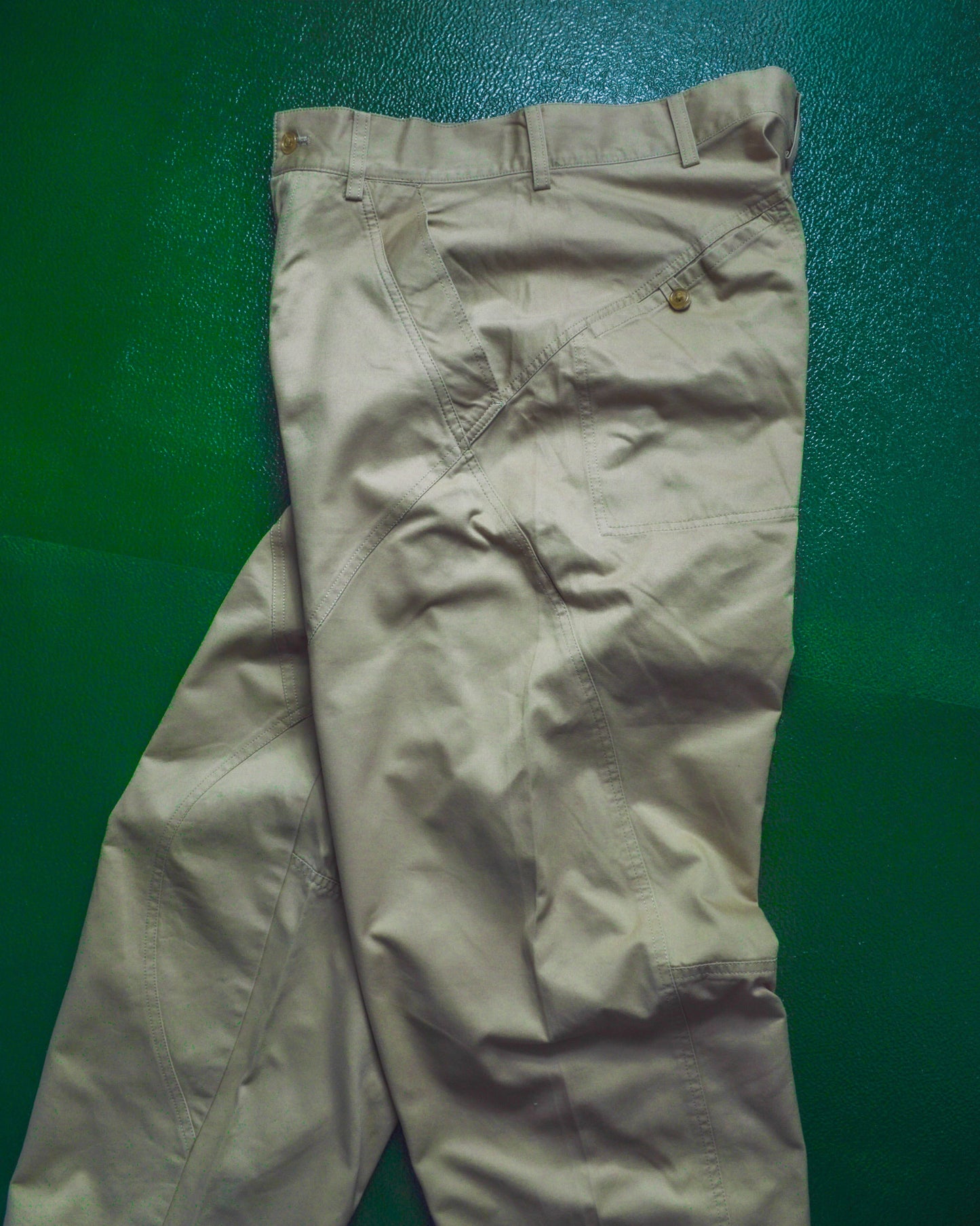 yohji yamamoto Curved Multi-Panel Beige Pants (30~32)